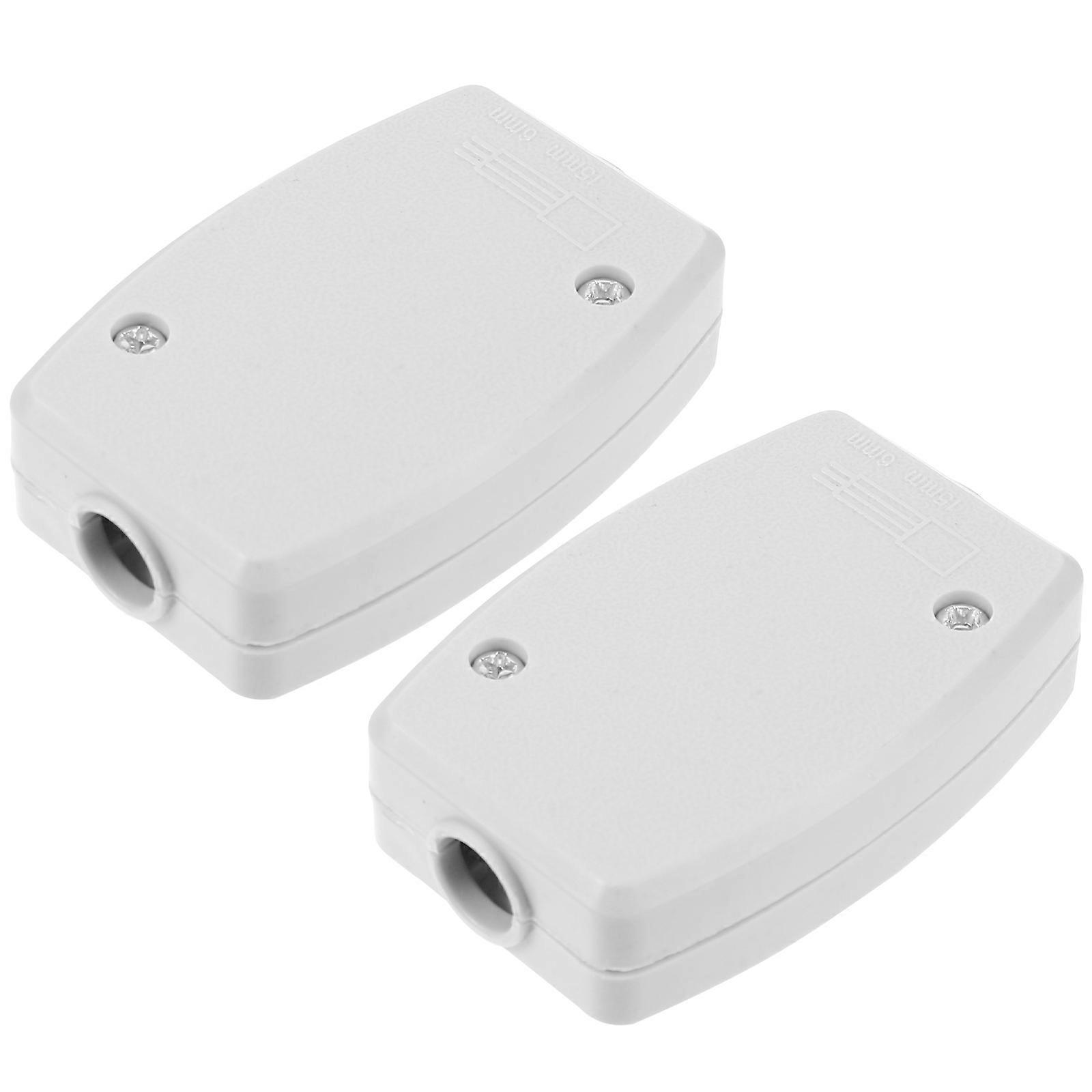 Electrical Junction Box Outdoor Enclosure 2pcs Set for Electric Cable Connections Impact Heat Resistant Easy Installation White