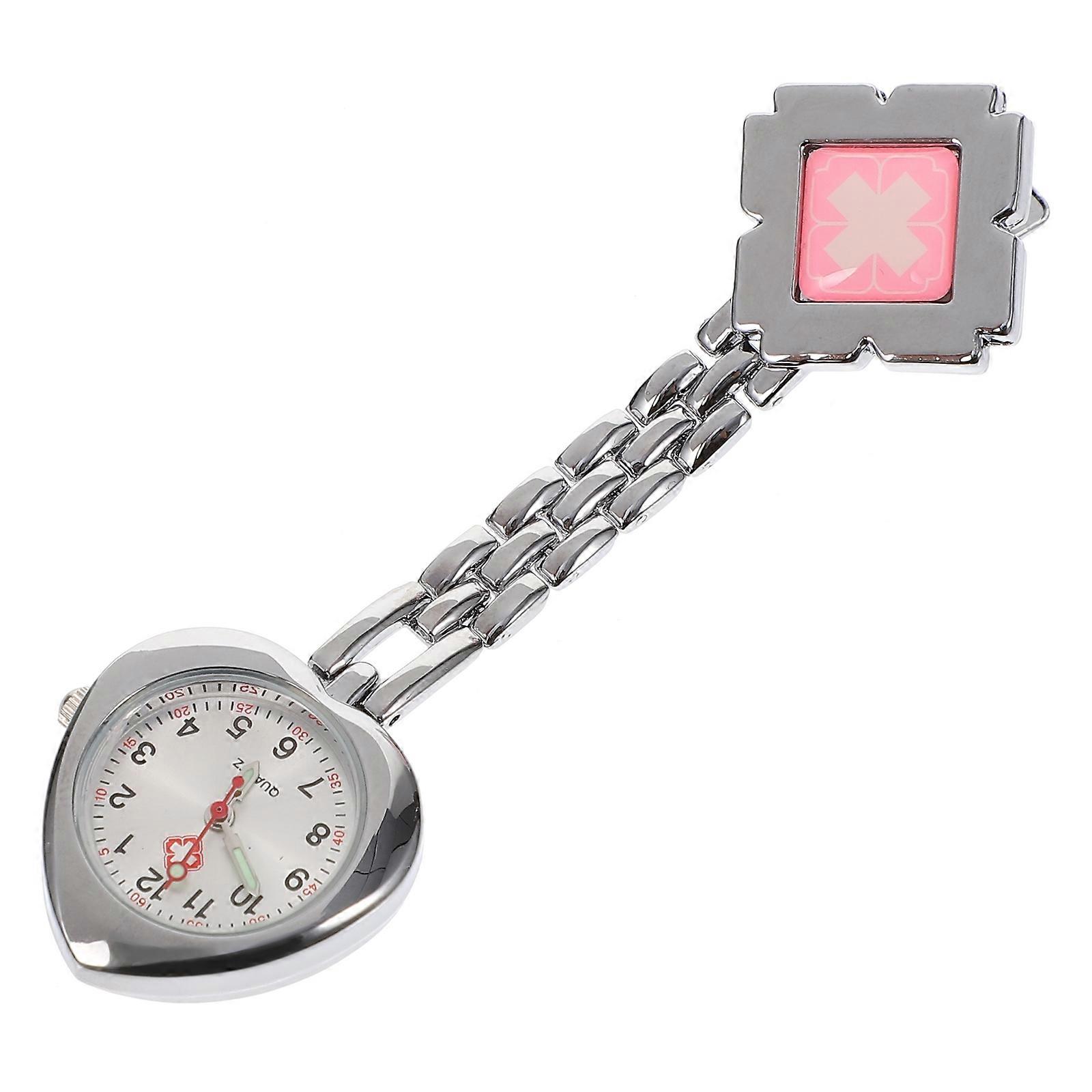 Heart Shaped Medical Chest Watch for Nurses – Durable Pocket Watch with Clip Design, Elegant and Practical Accessory for Healthcare Professionals
