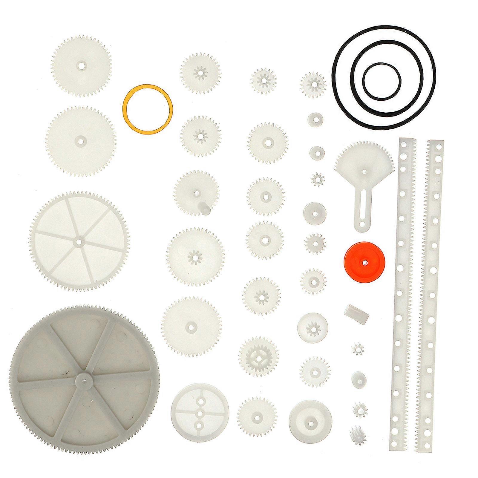 Mechanical Gears Toy 1 Set Educational Tool For Scientific Research Experiments With White Plastic Material