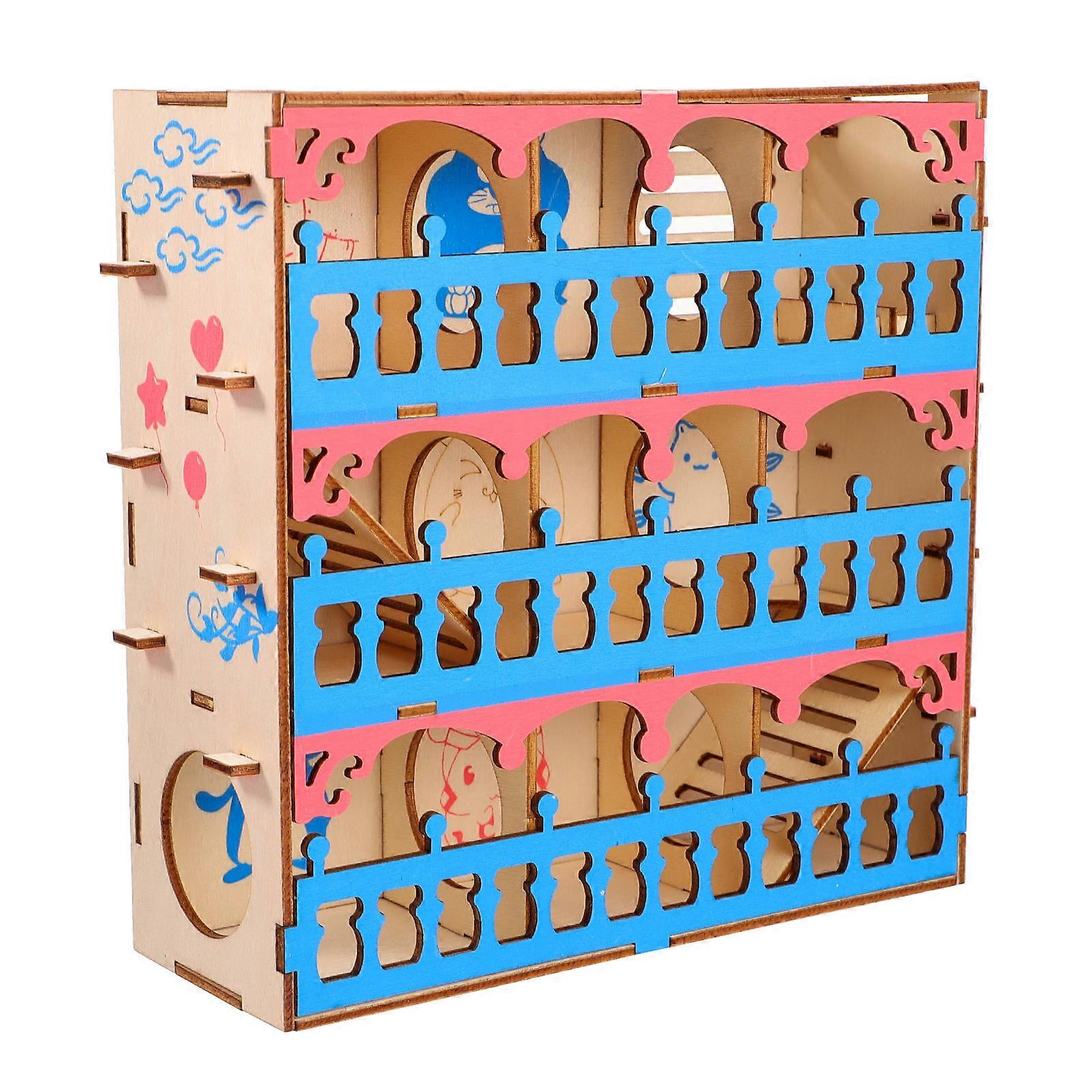 Wooden Hamster Maze Tunnel for Small Pets – Fun, Interactive Activity to Promote Health and Reduce Boredom in Hamsters and Other Small Animals