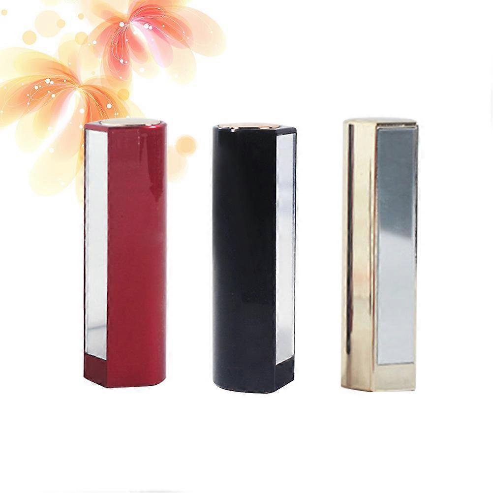 Refillable Lipstick Dispenser Three Pcs Diameter 12.1mm Perfect For Travel Featuring Push Wheel Mechanism Multi Color