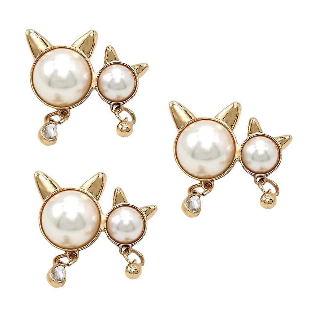 Golden Zinc Alloy Bag Buckle for Decoration Use Light and Durable with Fine Workmanship 3 Pieces