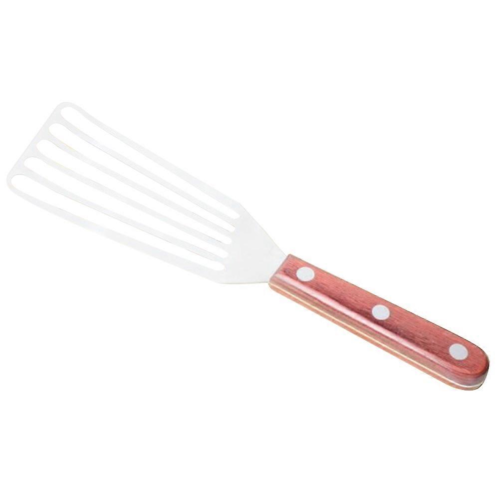 Steak Slotted Turner Cooking with Wooden Handle Small Size Kitchenware