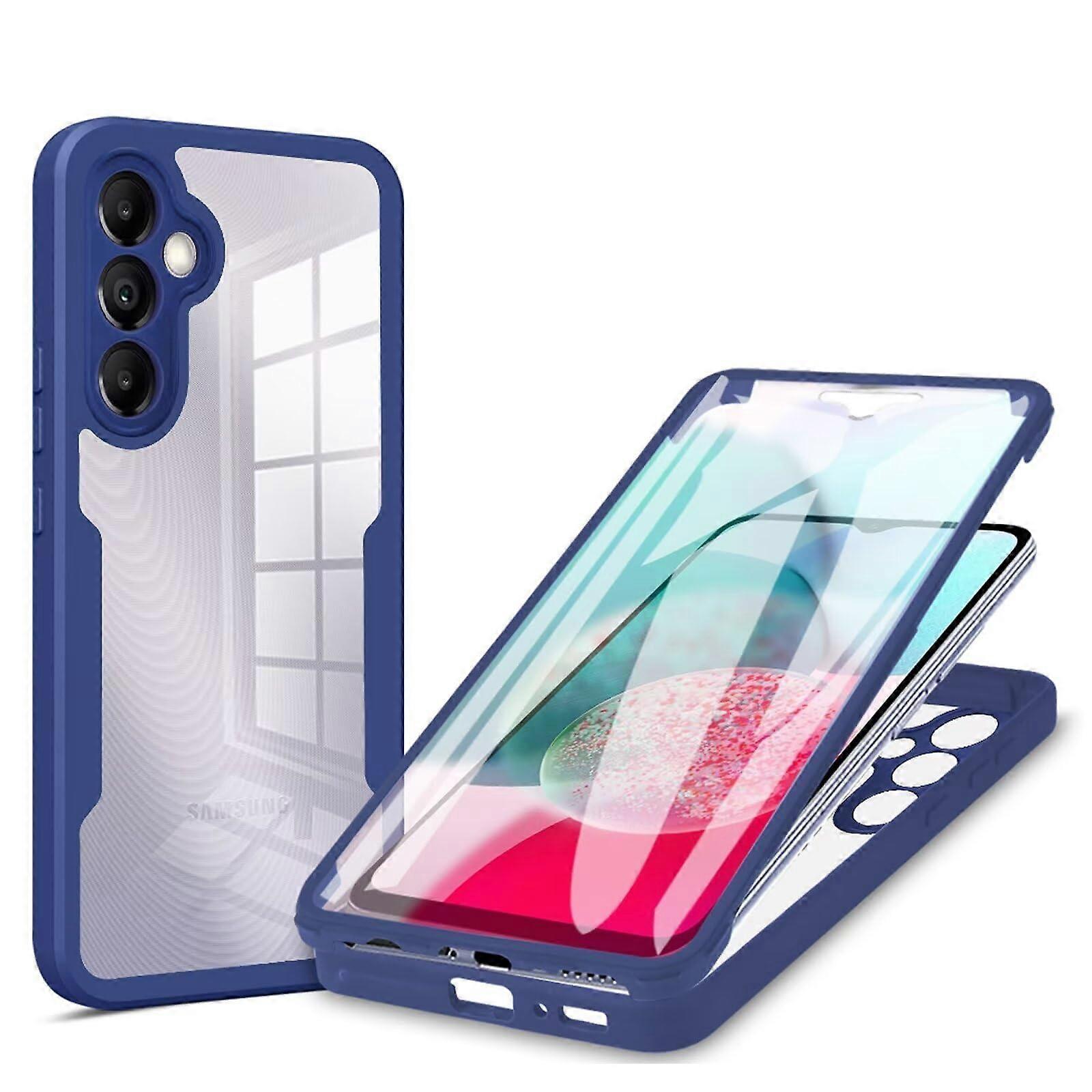Miagon 360 Case for Samsung Galaxy A14 5G/4G, Full Body Protective with Screen Protector, Blue