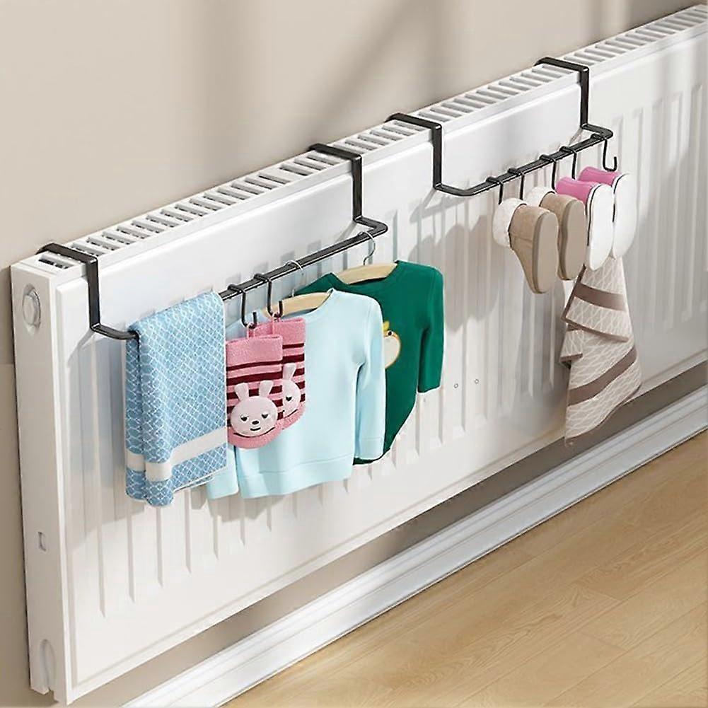 Radiator Towel Rail Bathroom Towel Warmer Wall Mounted Large Black Keeps Towels Warm