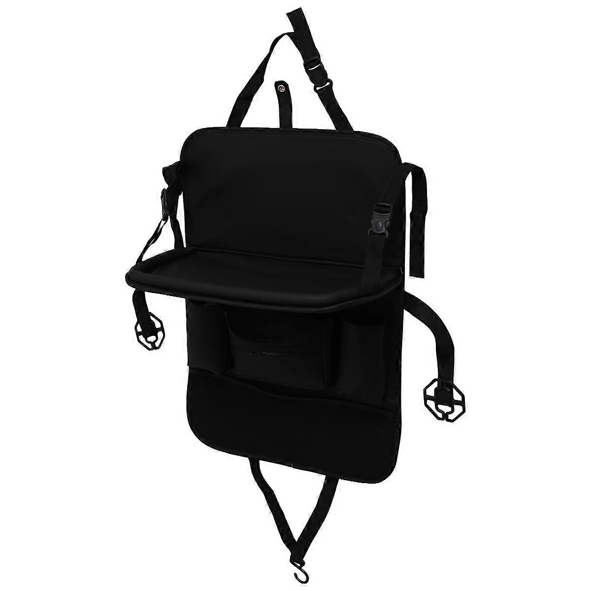 Car Seat Back Storage Bag, Leather Rear Multi-Functional Storage Box, Dining Table Style Car Seat B