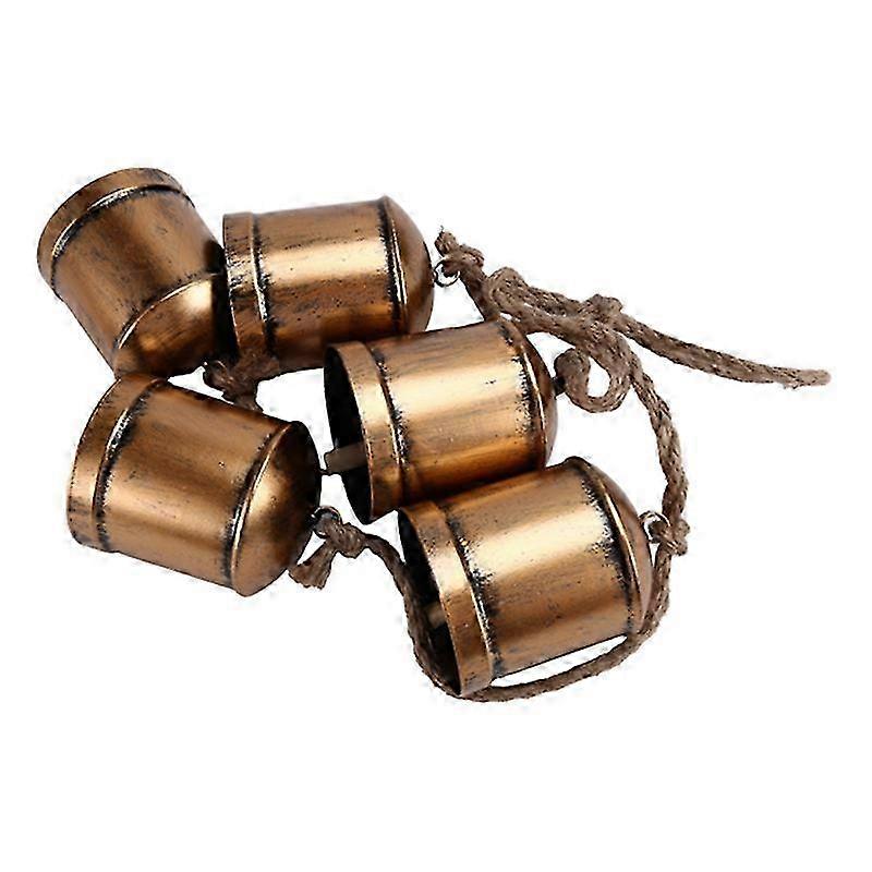 مجموعة جرس معدنية رثة عتيقة ، كليفتينا شابي معدن بقرة بيل الطريق السريع