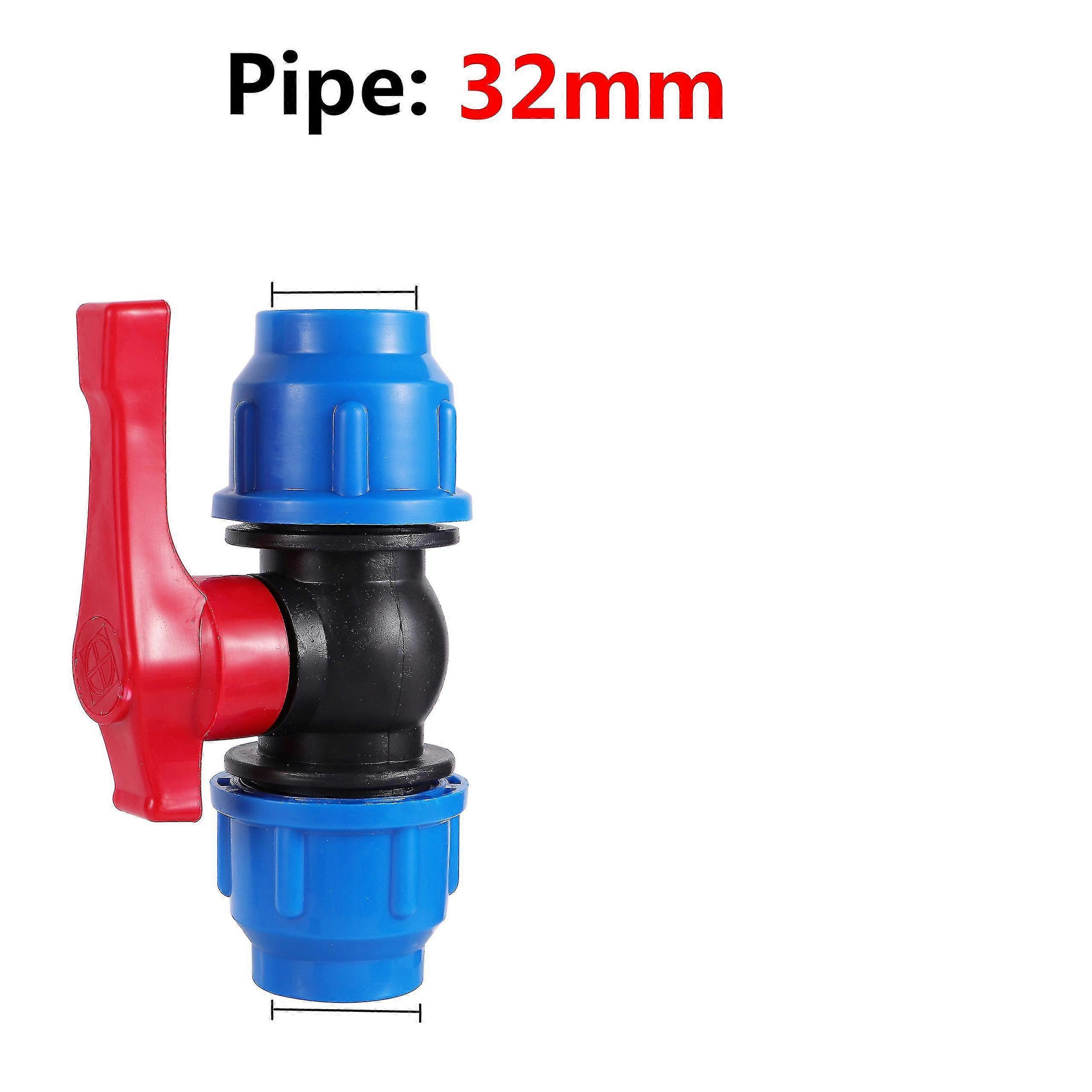 PE Connector Pipe Fittings 32mm Water Tube Direct Connection Joint Fast Connection Ball Valve for Agriculture Irrigation