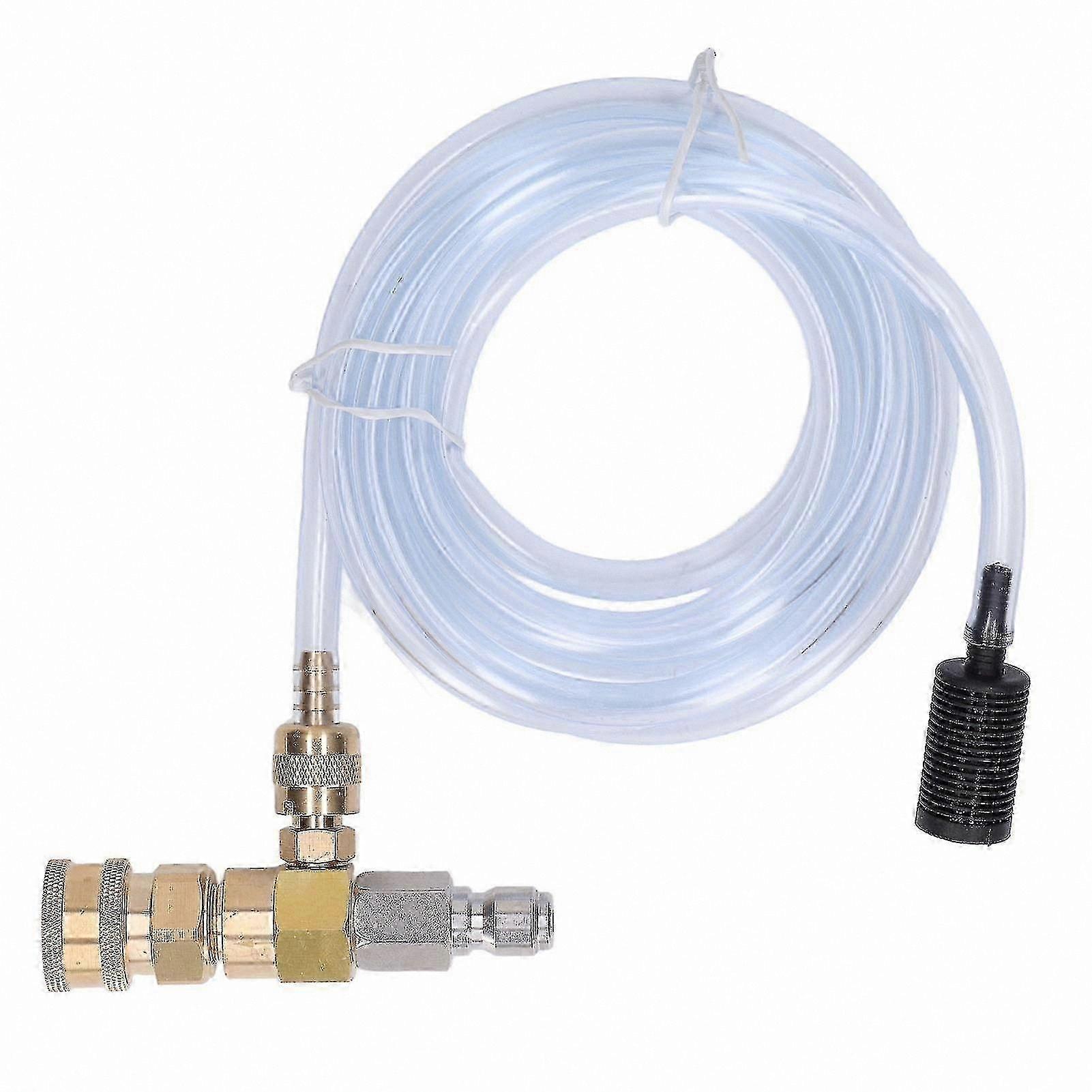 Adjustable Brass Injector with 9.8ft Tube for Pressure Washer up to 5000 PSI Downstream Application