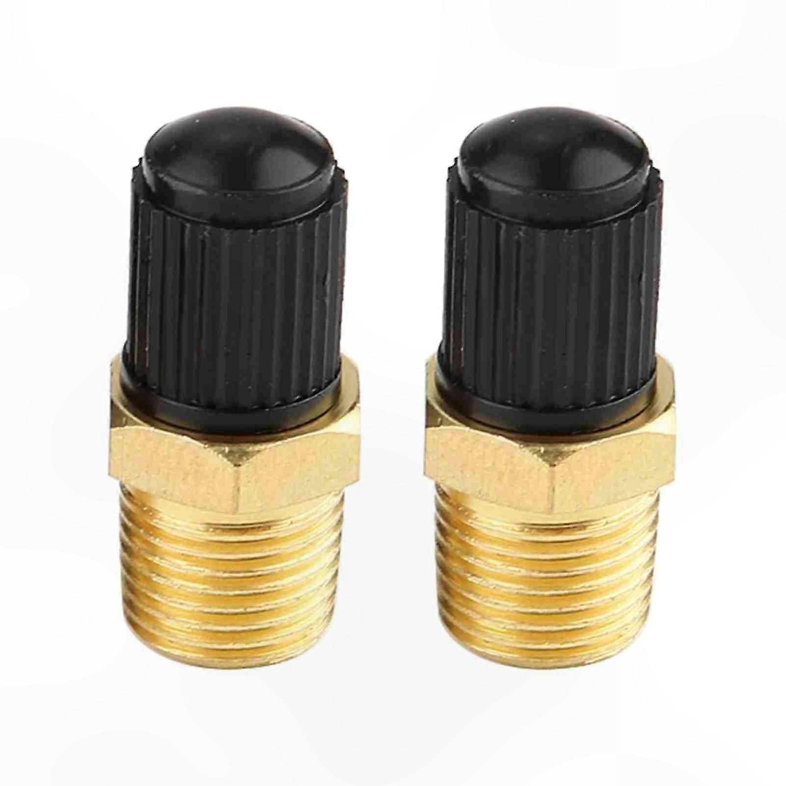 2-Pack 1/8" NPT Brass Air Compressor Tank Valve Fitting Connection Kit