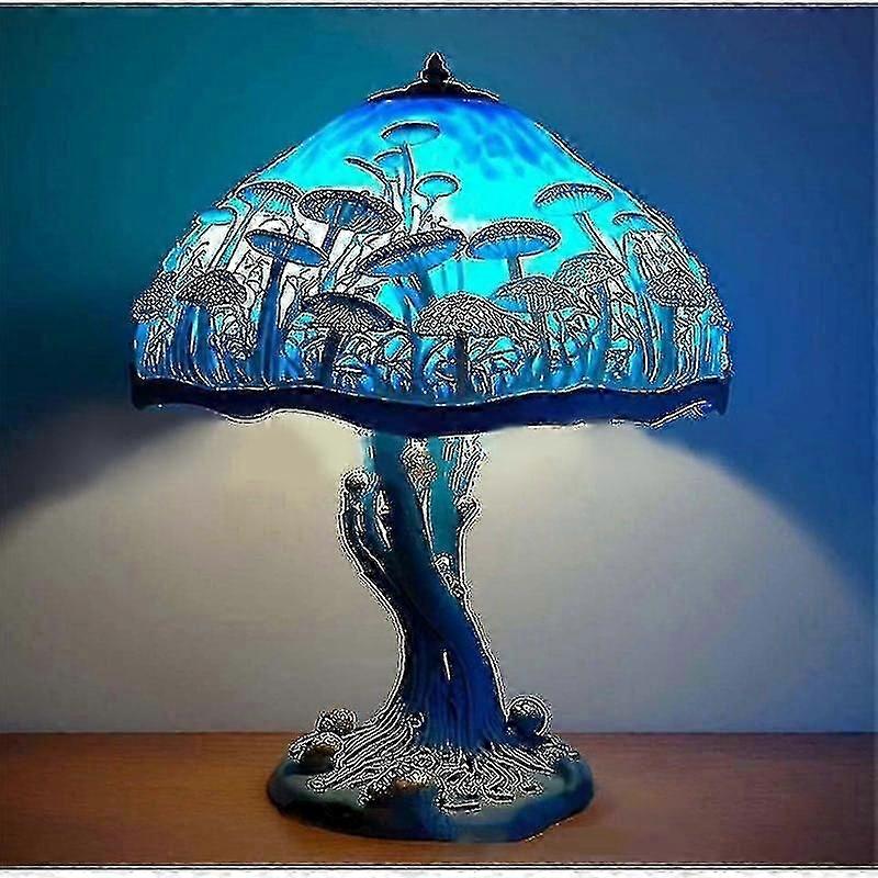 Vintage Stained Handmade Plant Series Table Lamps Mushroom Lamp 3.5