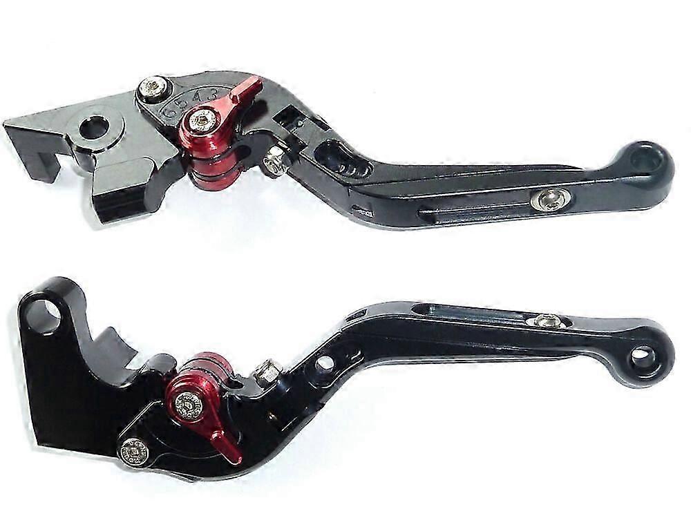 Utmärkt YAMAHA FZ1 FAZER 2006-13 FÄLLBAR SVART BROMS & KOPPLINGSSPAK SET RACE ROAD R12D6