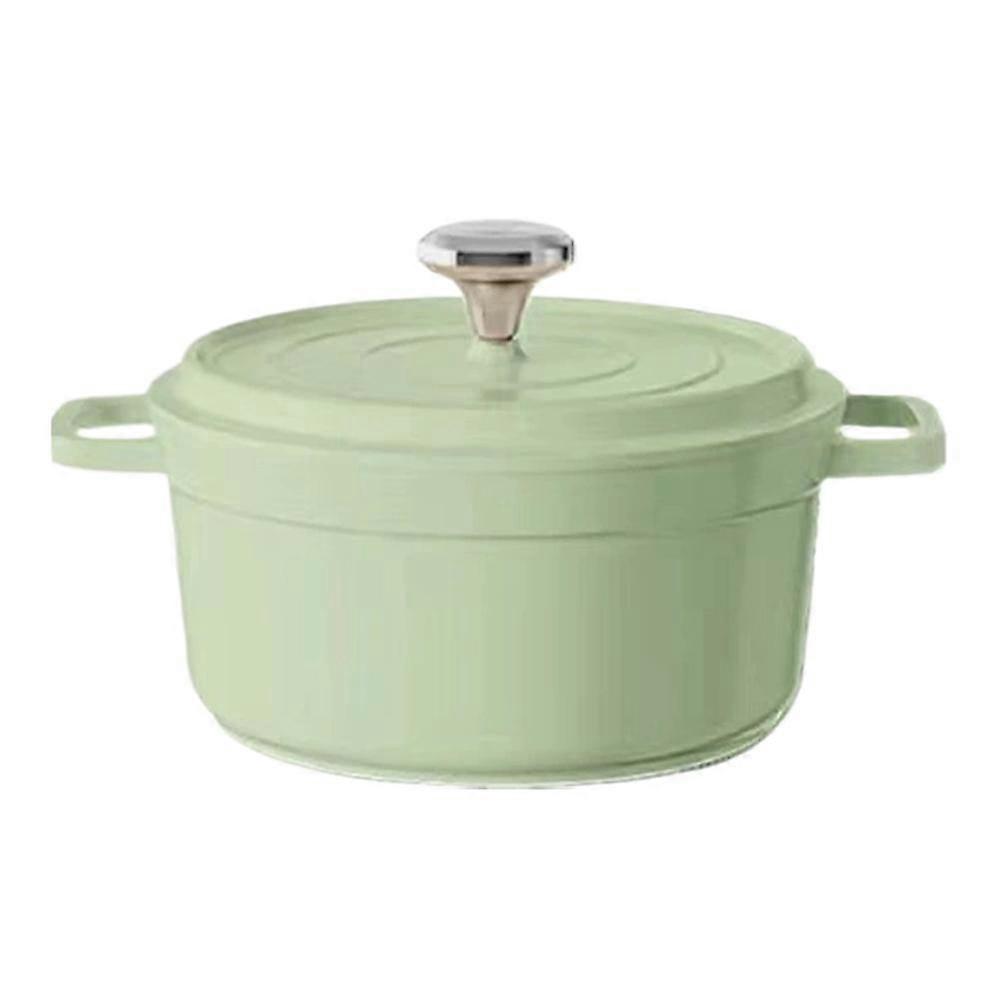 Marmite émaillée à double poignée, marmite antiadhésive à soupe à micro-pression