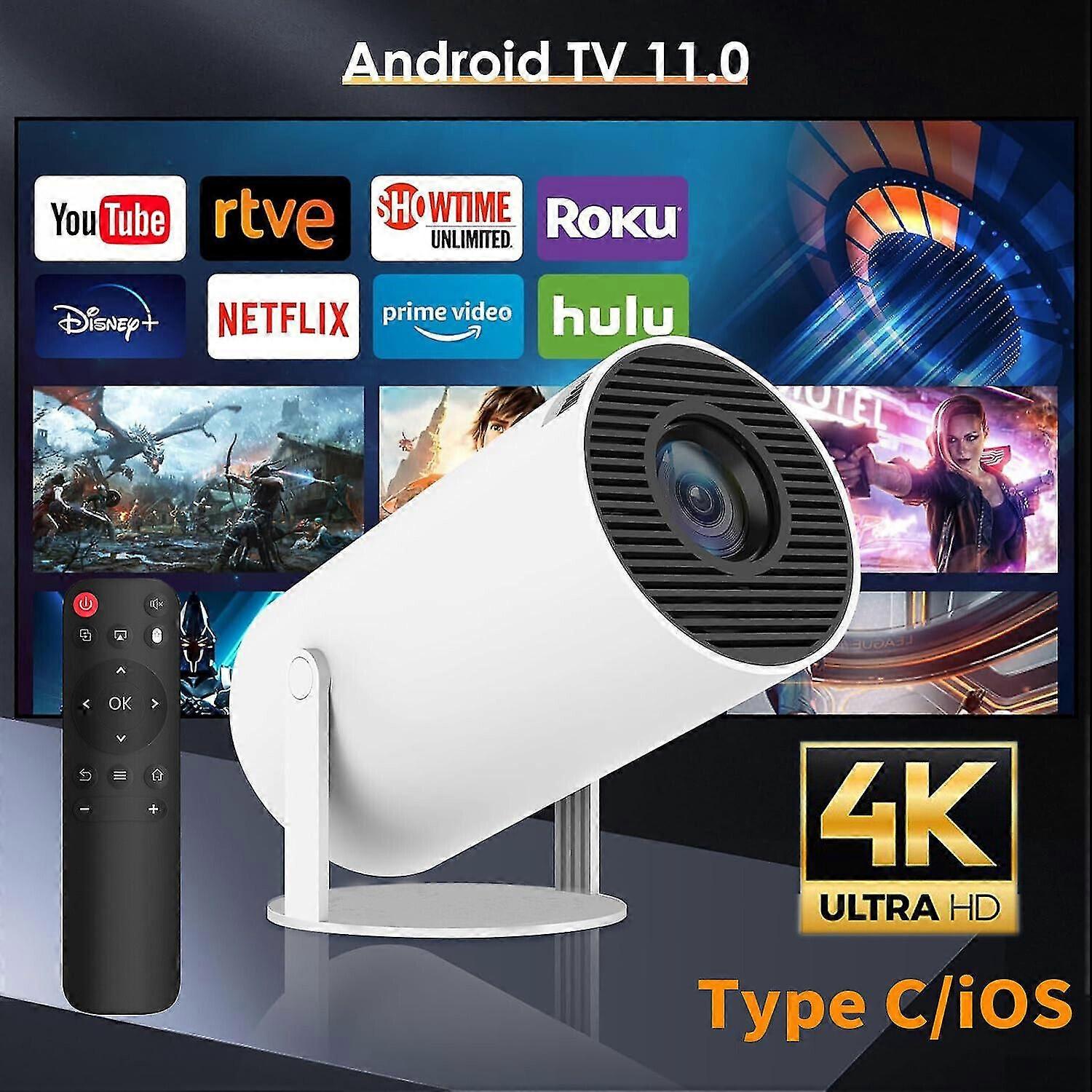 4k Mini Projector with 10000 Lumen LED, 1080p Wifi Bluetooth Uhd Portable Home Theater