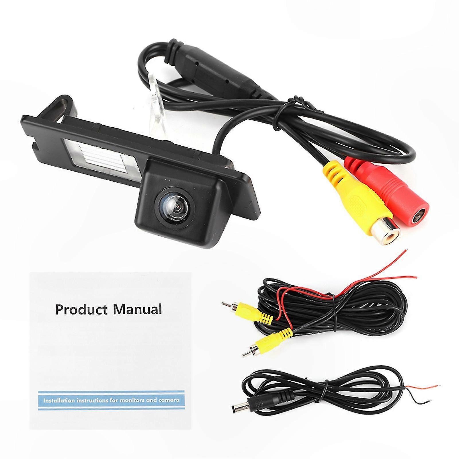 HD Rear View Camera with 170 Wide Angle IP68 Waterproof for License Plate Light Fit Universal Vehicles