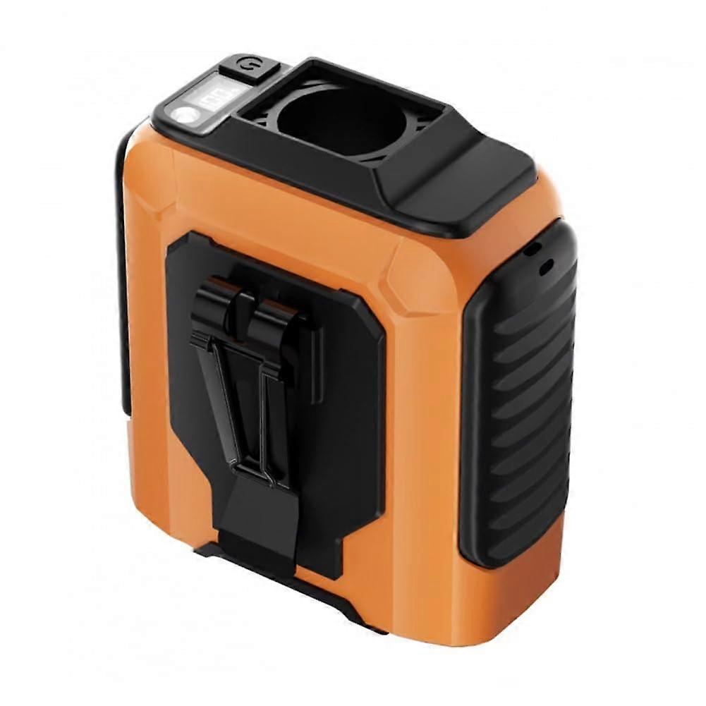 Portable Waist Fan with Brushless Motor, Rechargeable Cooling Fan for Camping and Travel, Orange Color