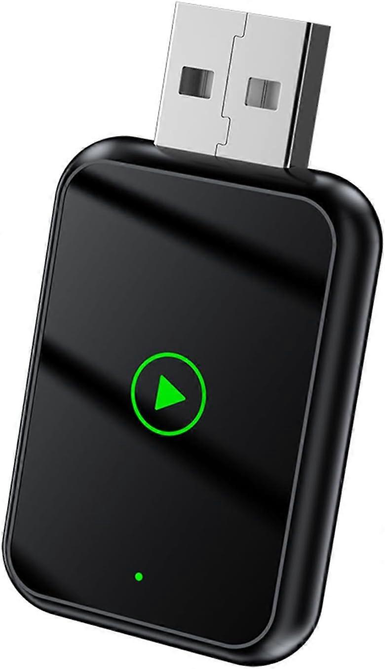 New Wirefree CarPlay Adapter-Wireless Freedom for CarPlay & Android Auto, Plug & Play Bluetooth Car Adapter for iPhones 10+ and Android 12+ (Black)