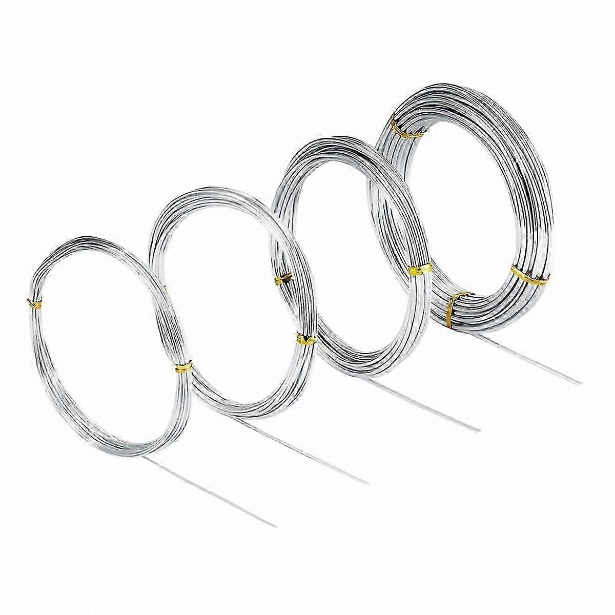 4 Pieces of Bendable Artistic Wires, 3mm x 10m, 2mm x 5m, 1.5mm x 5m, 1mm x 5m, Ideal for Sculpting Framework and DIY Projects