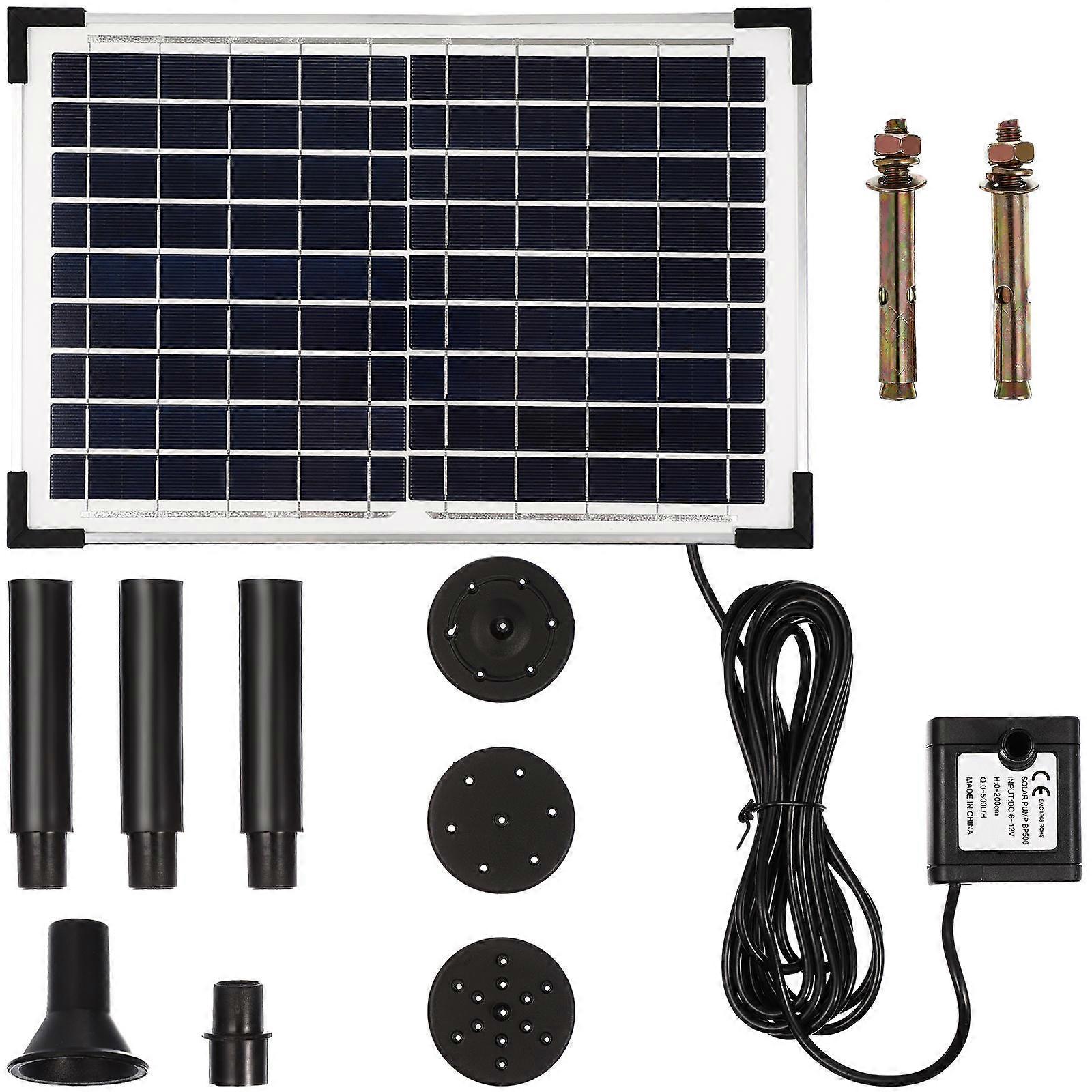 Solar Water Pump Kit for DIY Fountain Features Durable Design and Maximum Efficiency Angle for Garden and Pool Applications