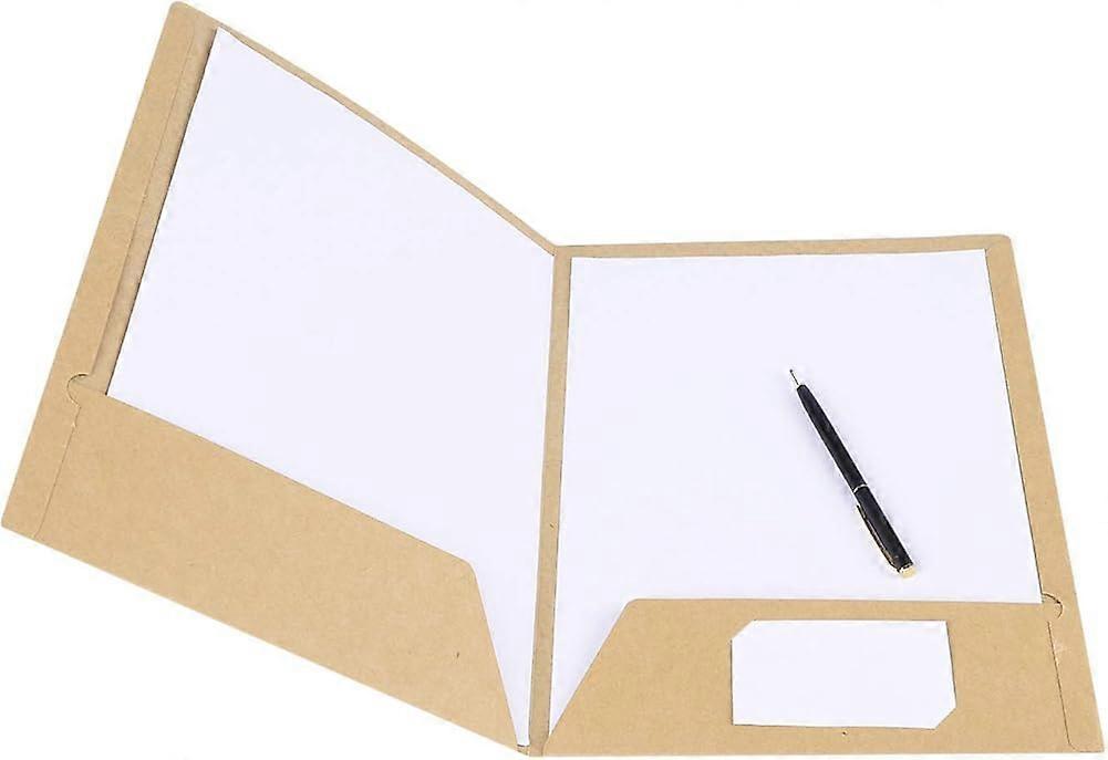 10 Pack Cardboard Folder with Flap A4 Kraft Paper Liners Insert File Folder