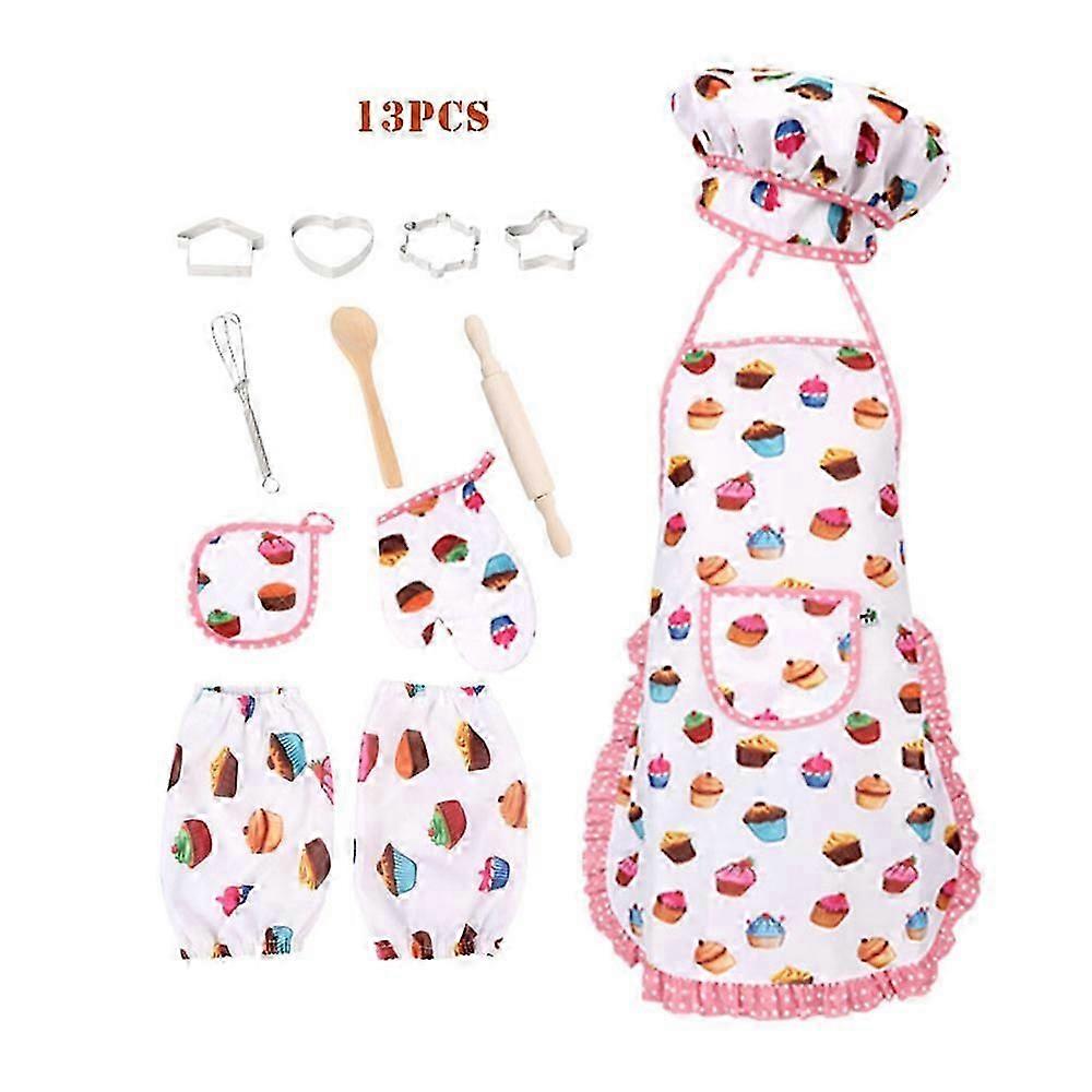 13/20x Copii Chef Joc de rol Costum Set Toddler Gătit și coacere Acces la set