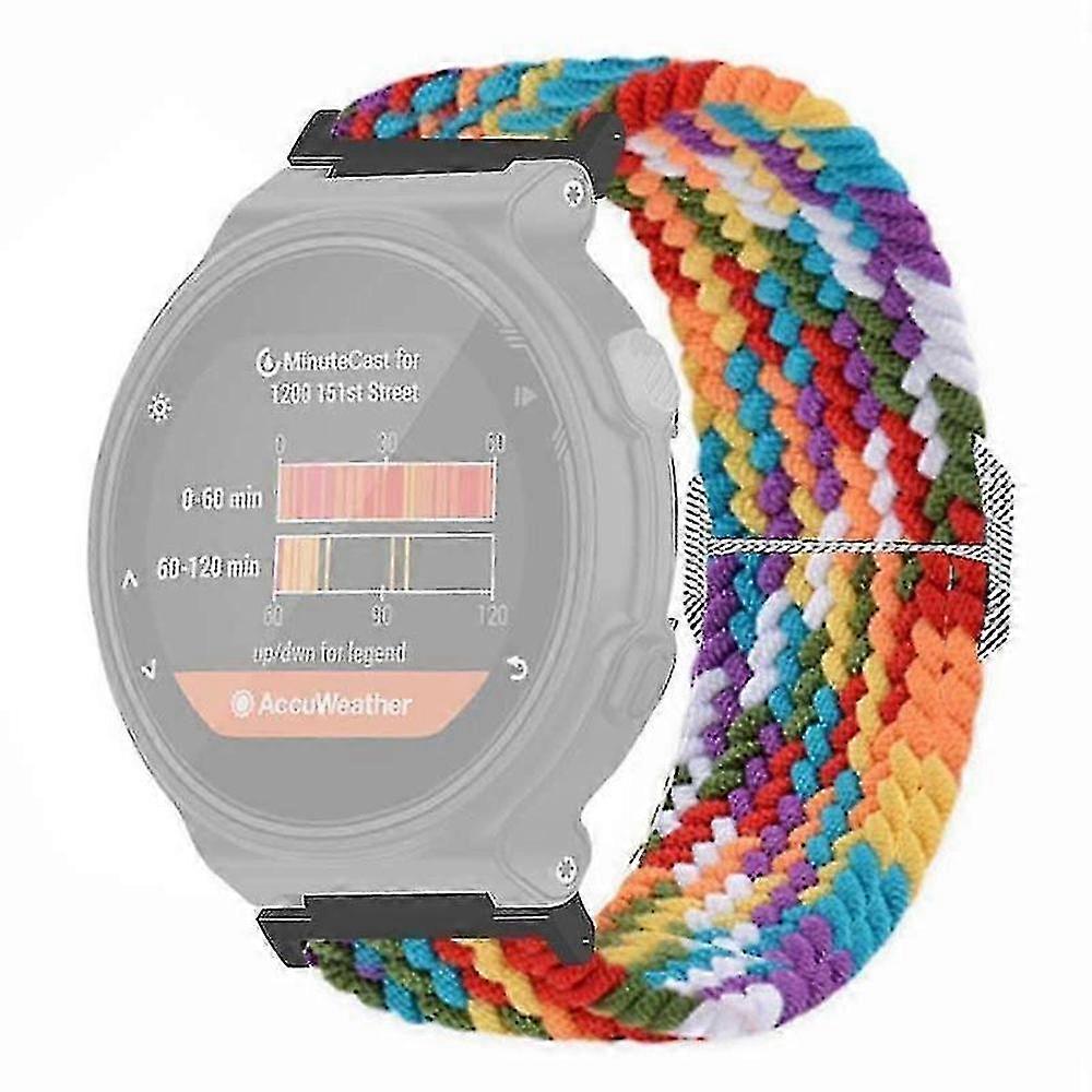 Stretchy Braided Nylon Replacement Band for Garmin Forerunner 220/230/235/735XT/620/630