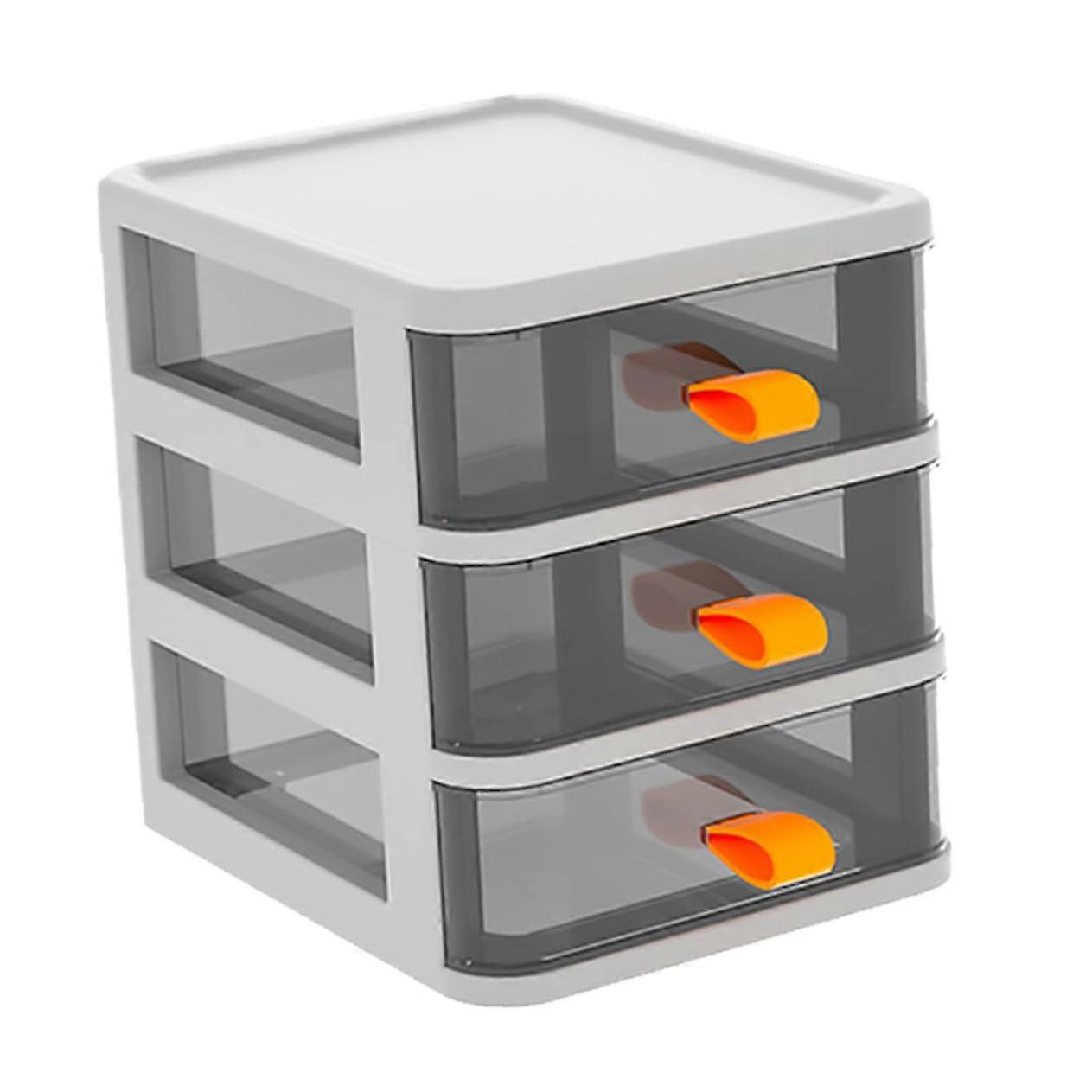 Versatile Transparent Mini Cabinet Storage Box for Office Desktop Organization, Sturdy Plastic Container for Makeup, Crafts, and Household Items
