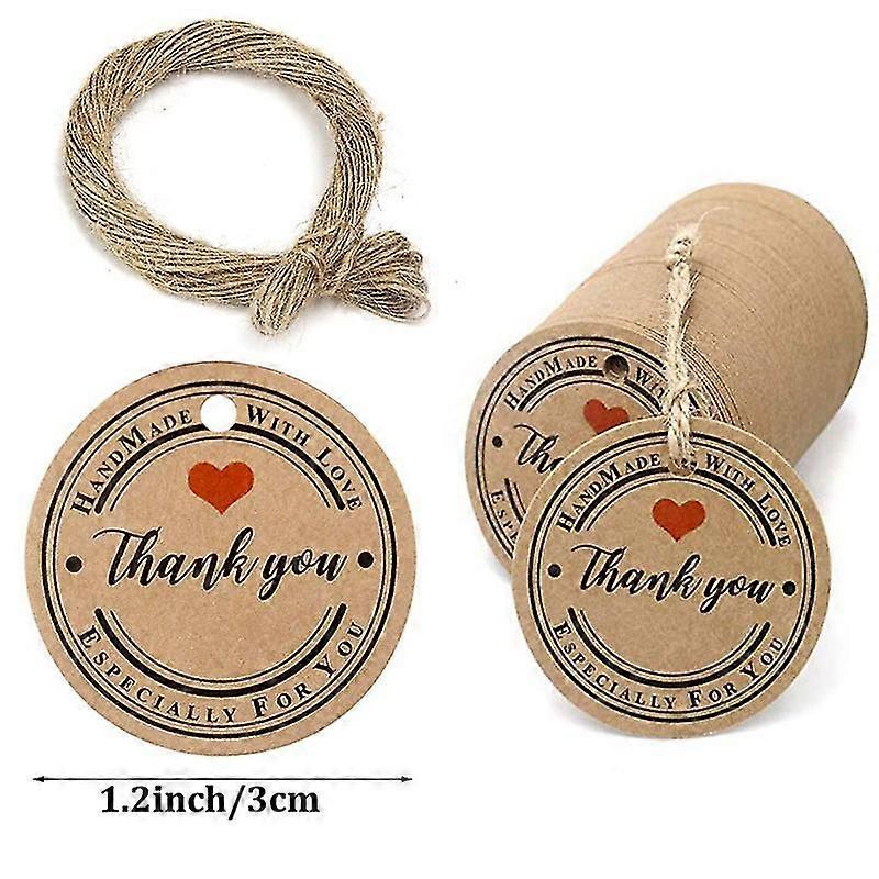 100pcs Paper Gift Tags Thank You Gift Tags With String