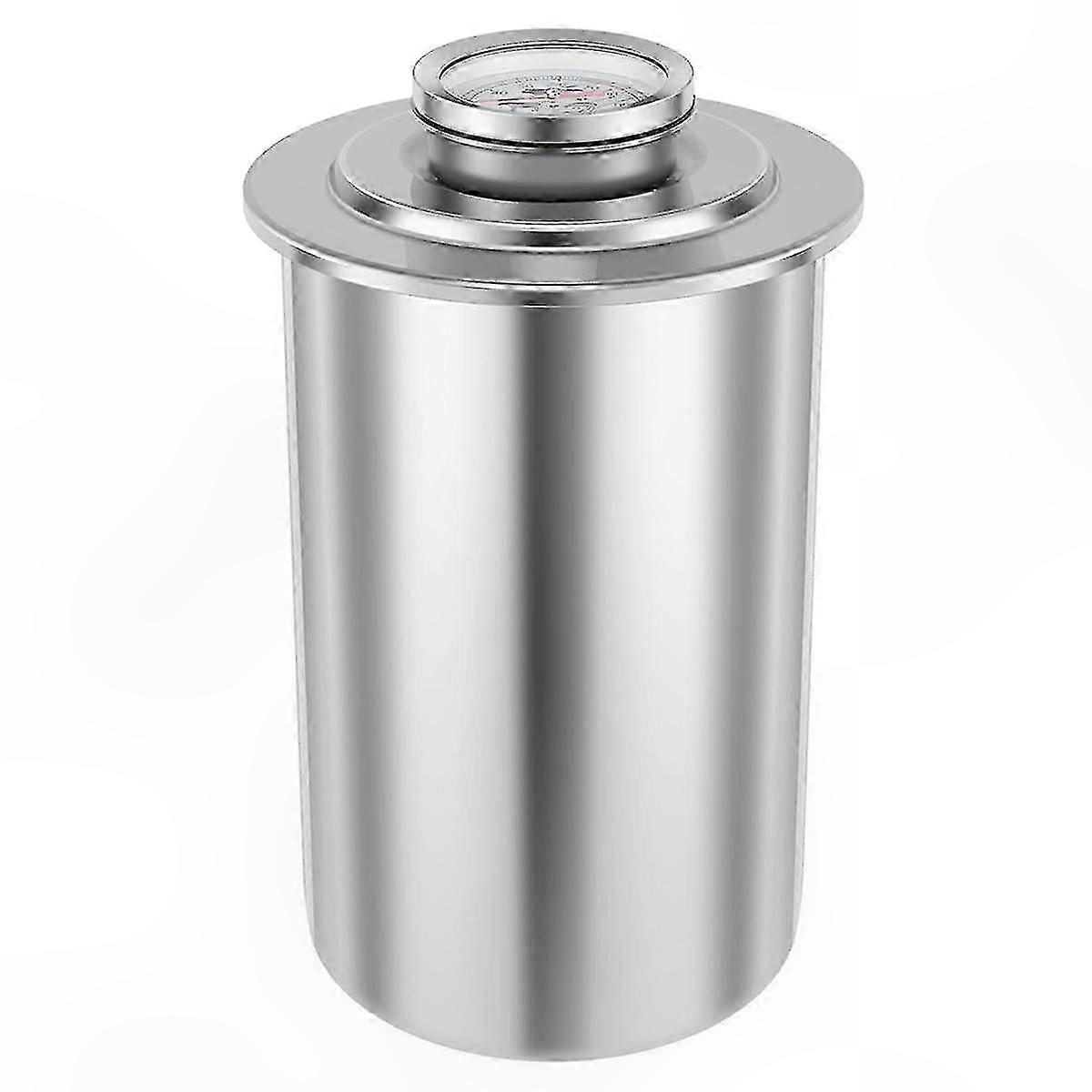 Stainless Steel Meat Press with Thermometer, Round Shape Ham Maker Tool for Large Capacity Meat Processing