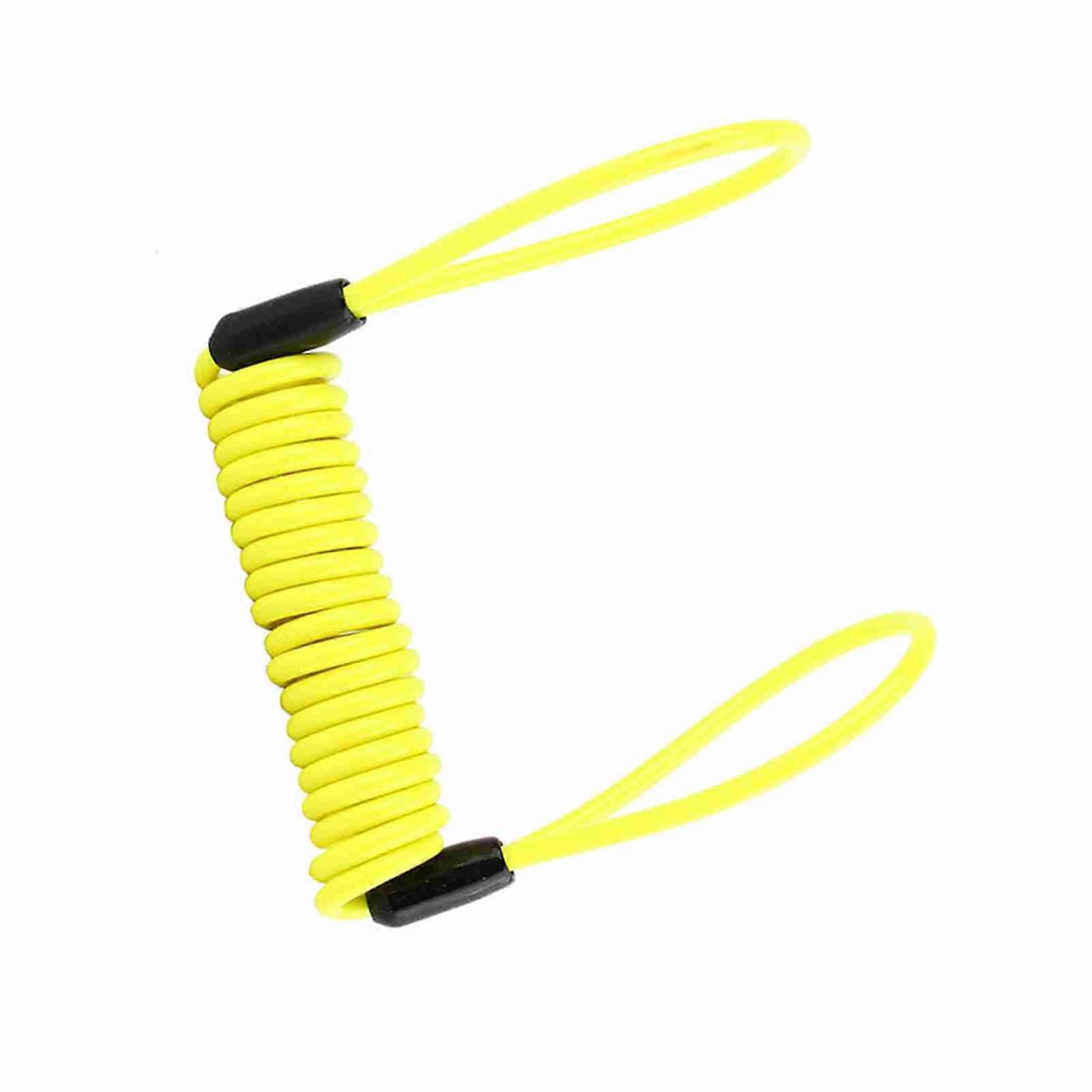 3.5mm Yellow Disc Lock Security Reminder Cable for Bikes 1.2m