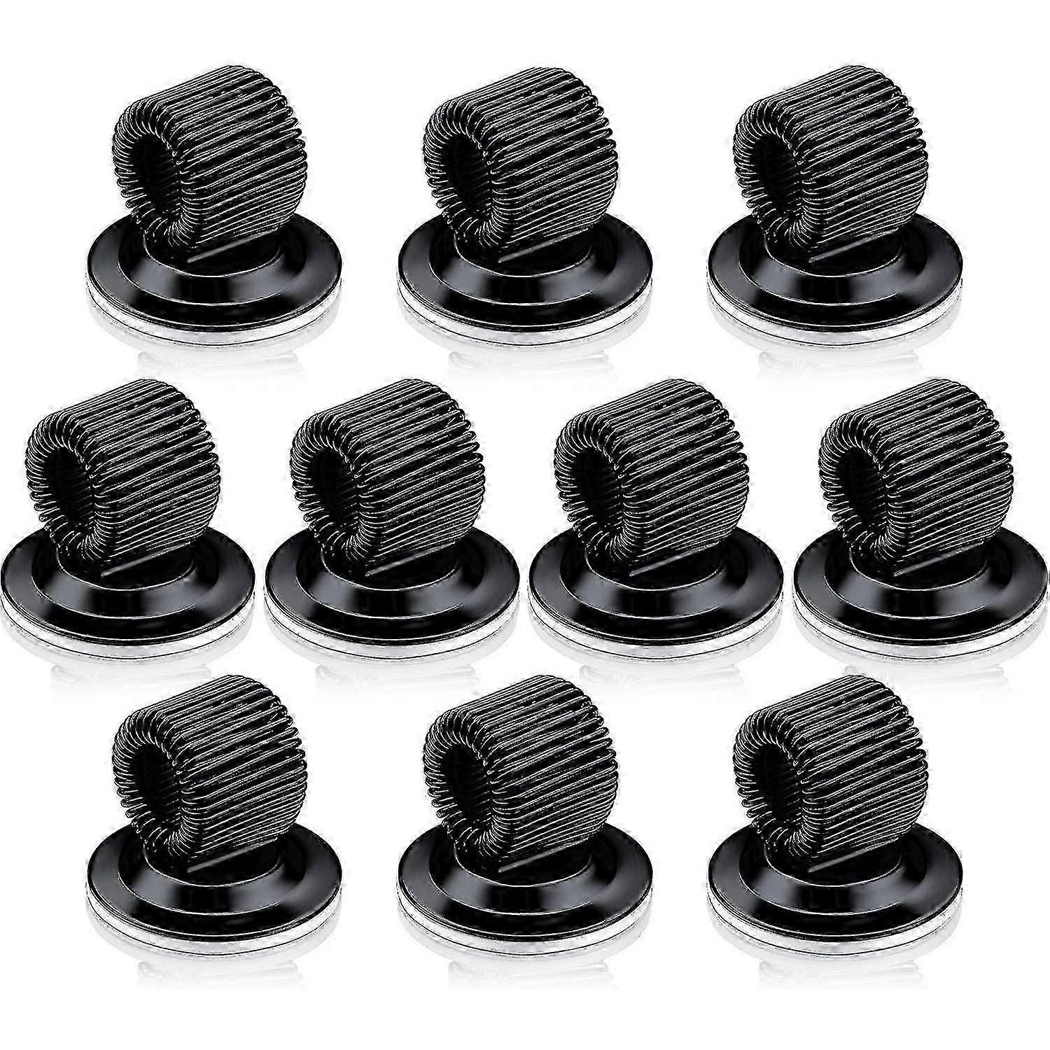 10 Pack Pen Holders Clips Stainless Steel Self Adhesive Pen Clips with Adjustable Spring Loop