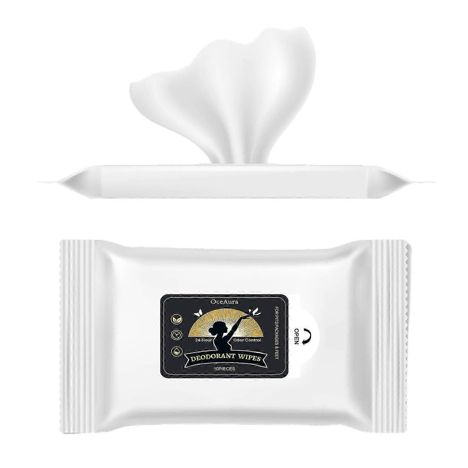 OceAura Odor-Eliminating Wipes: Gentle cleansing and odor-removing wipes for sweaty bodies after exercise, with a fresh fragrance