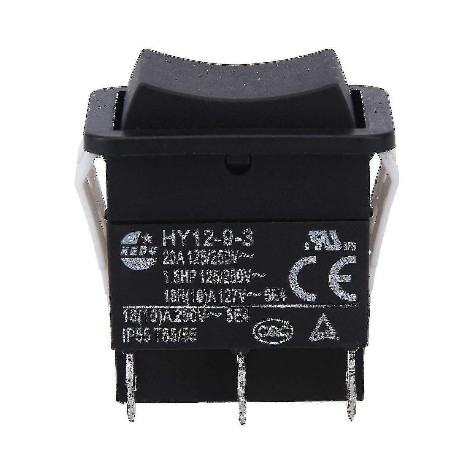 Boris Mini Industrial SPST On/Off Safety Rocker Switch with Push Button