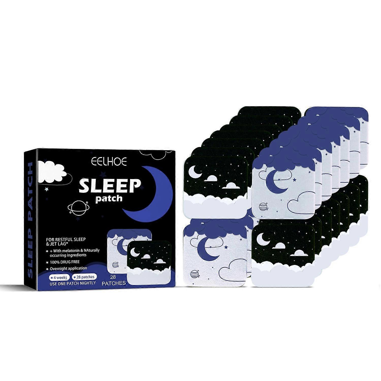 1-6x EELHOE 28PCS Sleep Aid Patches Φυσικό Ορυκτέλαιο Jojoba Seed Formula για Αϋπνία Άγχος Imp