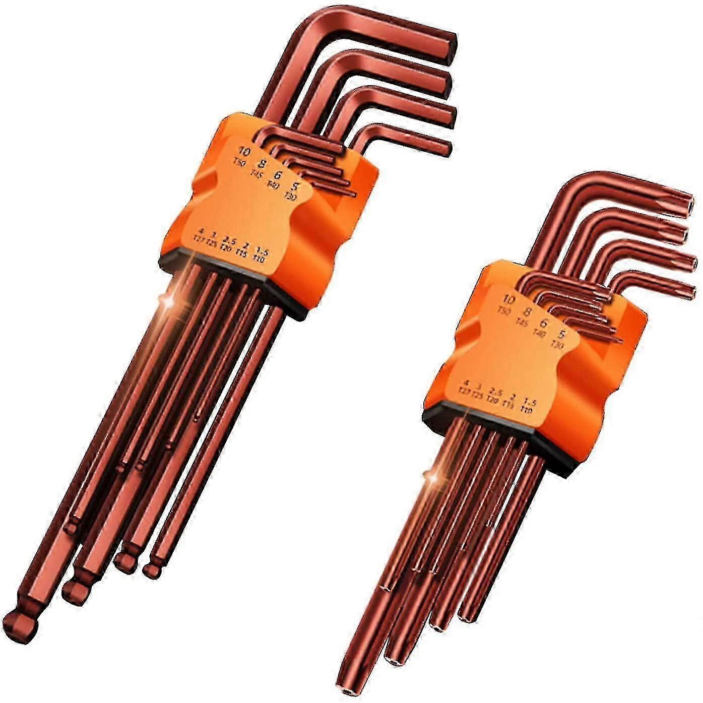 Set Of 18 Allen Keys, Tx And Hx Set, Torx:t10-50, Spherical Head:1....