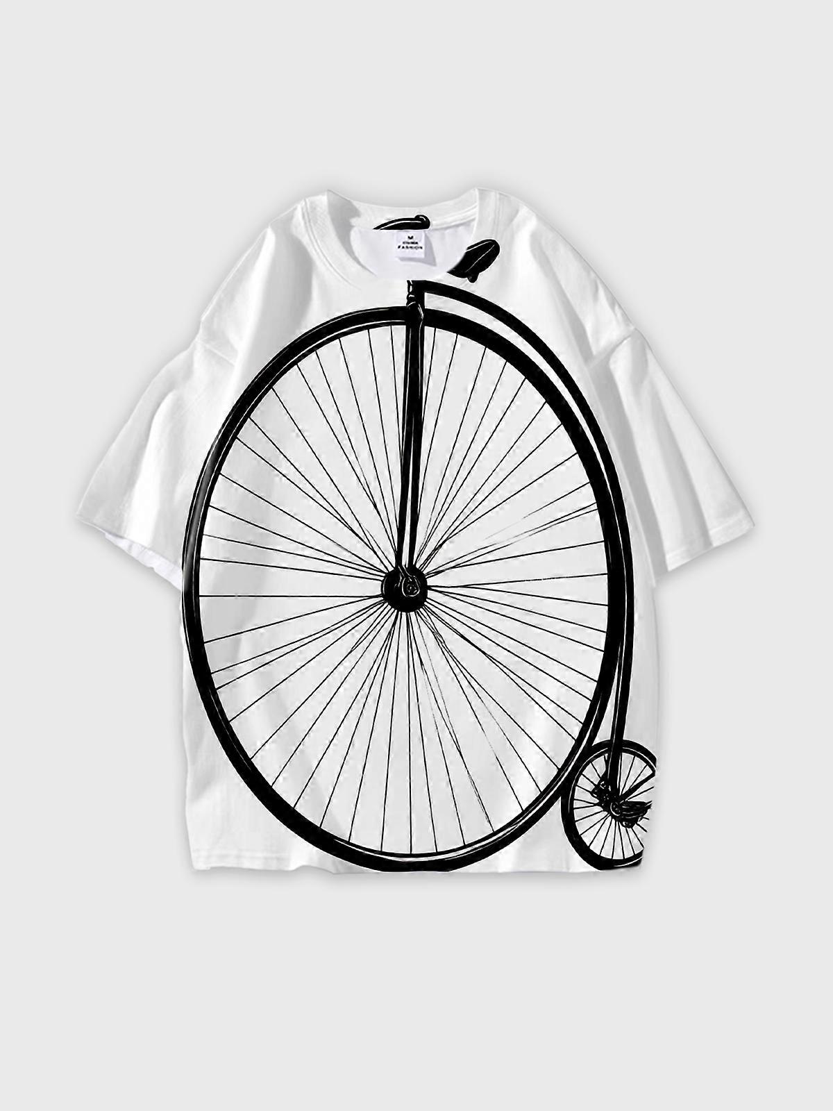 T-Shirt Short Sleeve Round Neck, Summer Casual Loose Graphic Tee, Unisex Pattern U2481