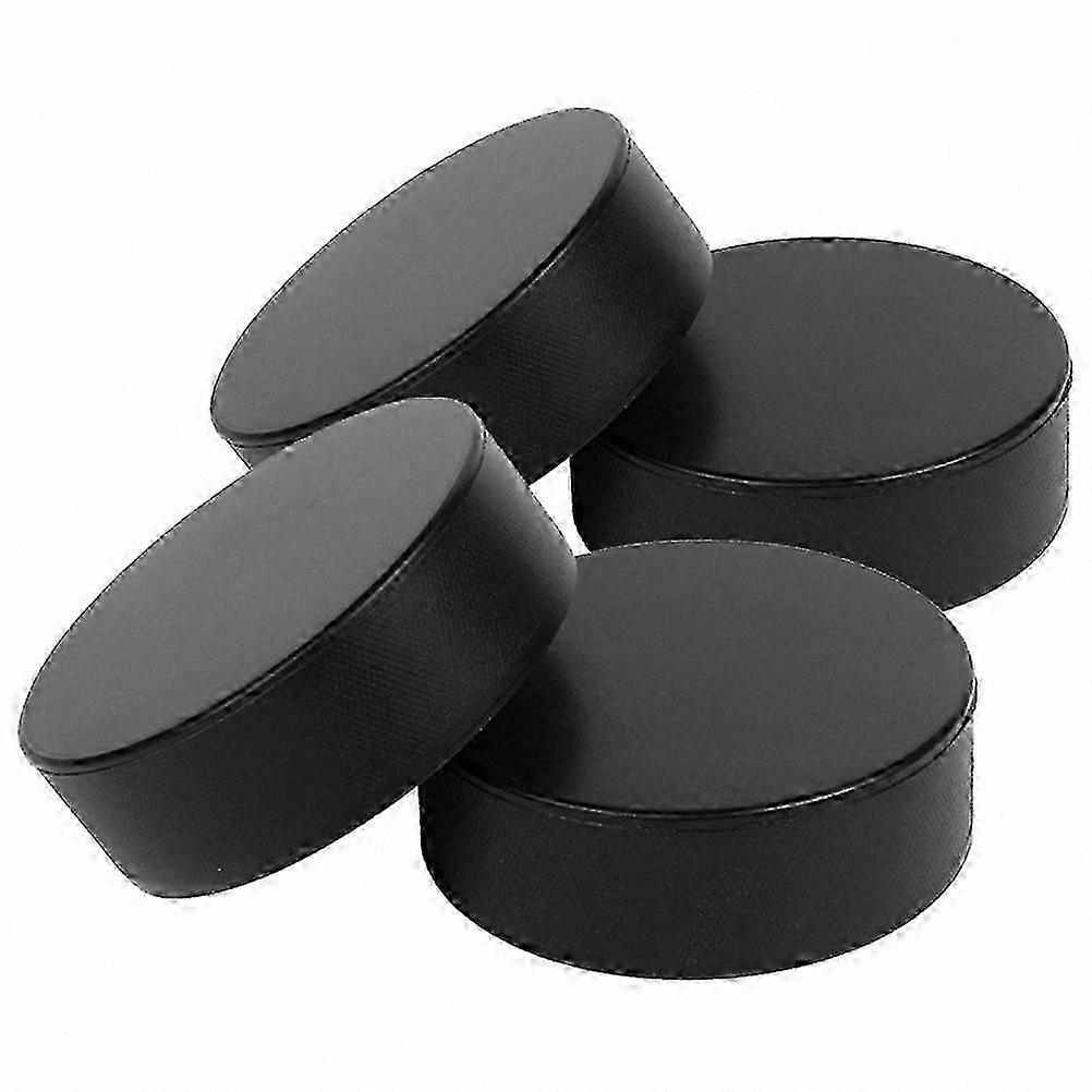 4-Pack Durable PU Training Pucks for Ice Hockey Practice and Skill Development