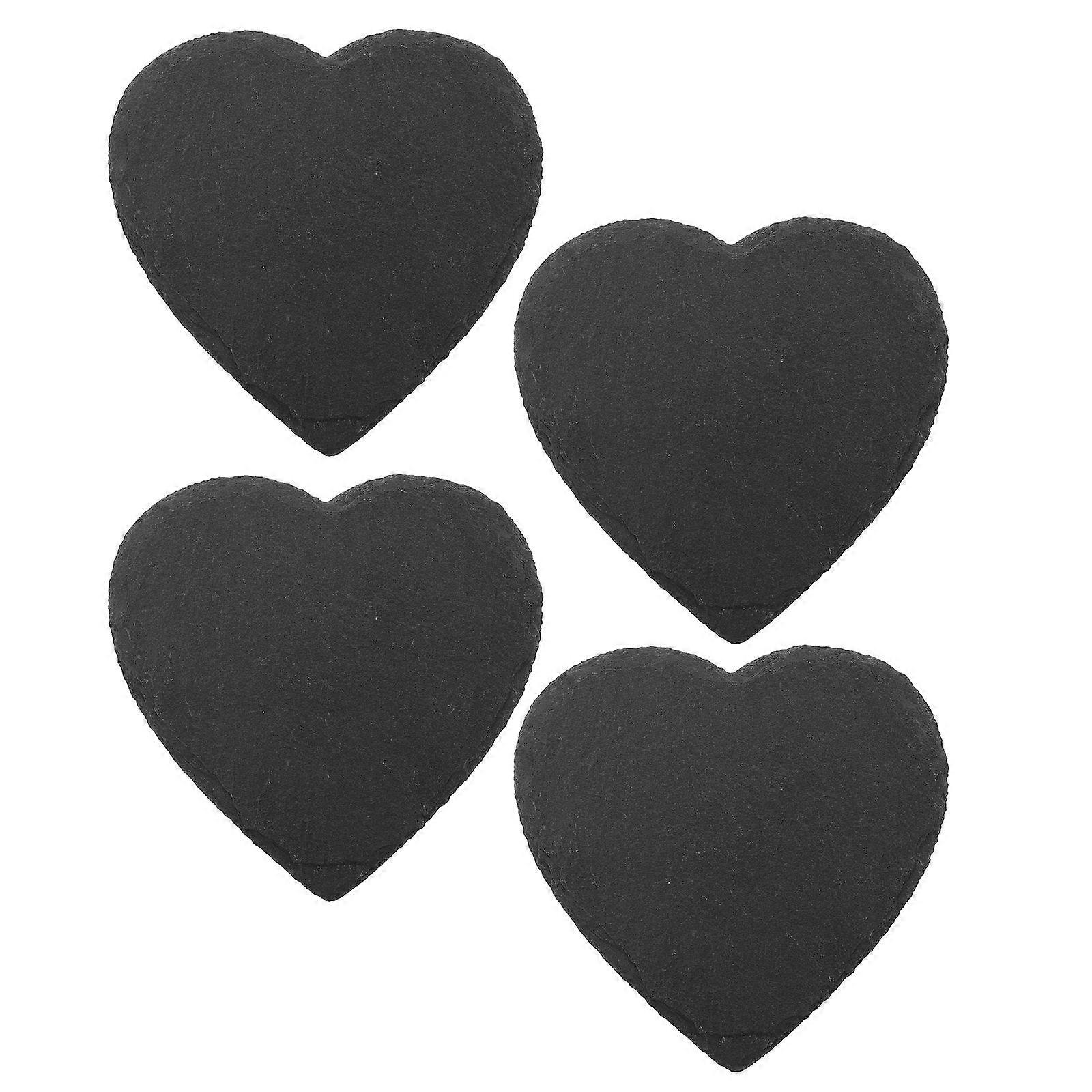 Delicate Cup Coaster Retro Square Heat-Resistant Black 4Pcs