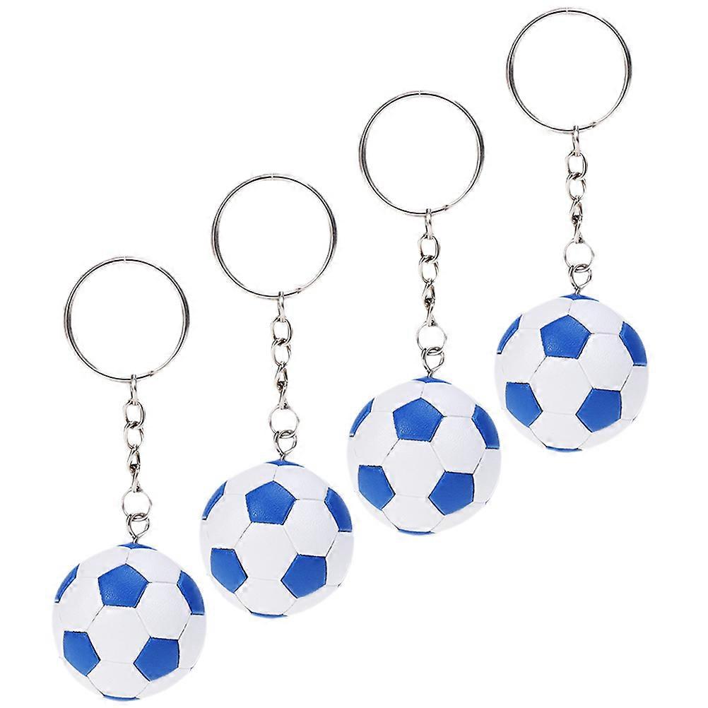 Football Keychain Set of 4 Perfect for Gifts and Bag Ornaments Assorted Color