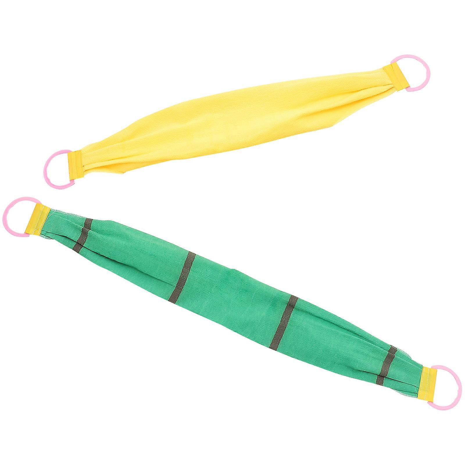Bathing Scrubbers Double-Sided for Back Scrubbing 2Pcs Yellow Home Use