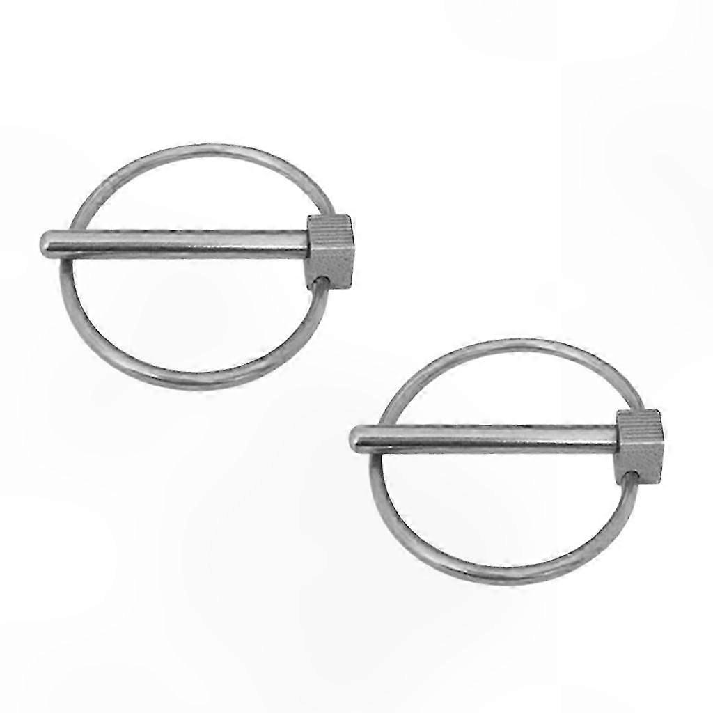 2-Pack 4mm Secure Locking Pins for Trailers and Tractors with Safety Clips