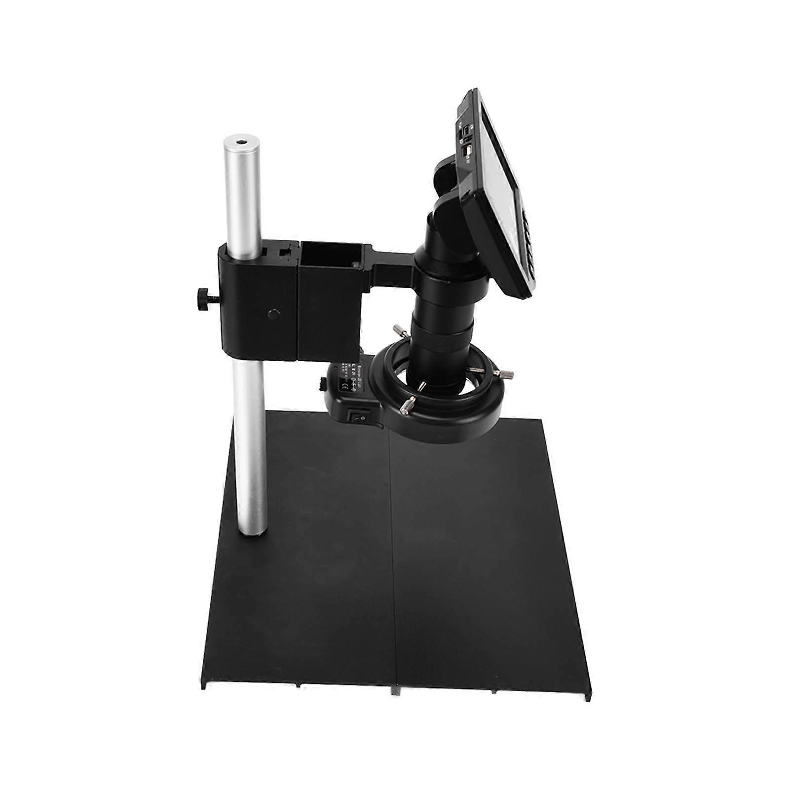 800X 24MP 5in HD Digital Microscope w/ 130X C Mount Lens & Ring Light