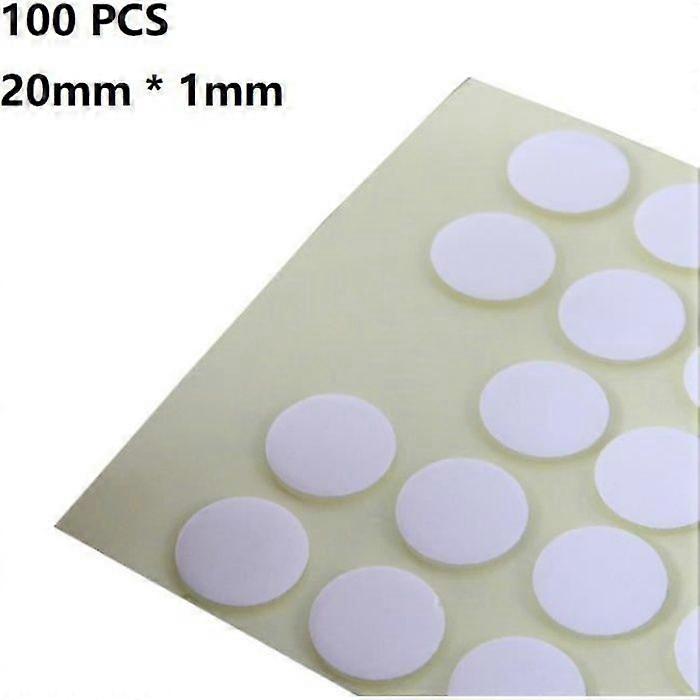 100PCS Round Adhesive Pads 20mm Transparent Double Sided 1mm Thickness