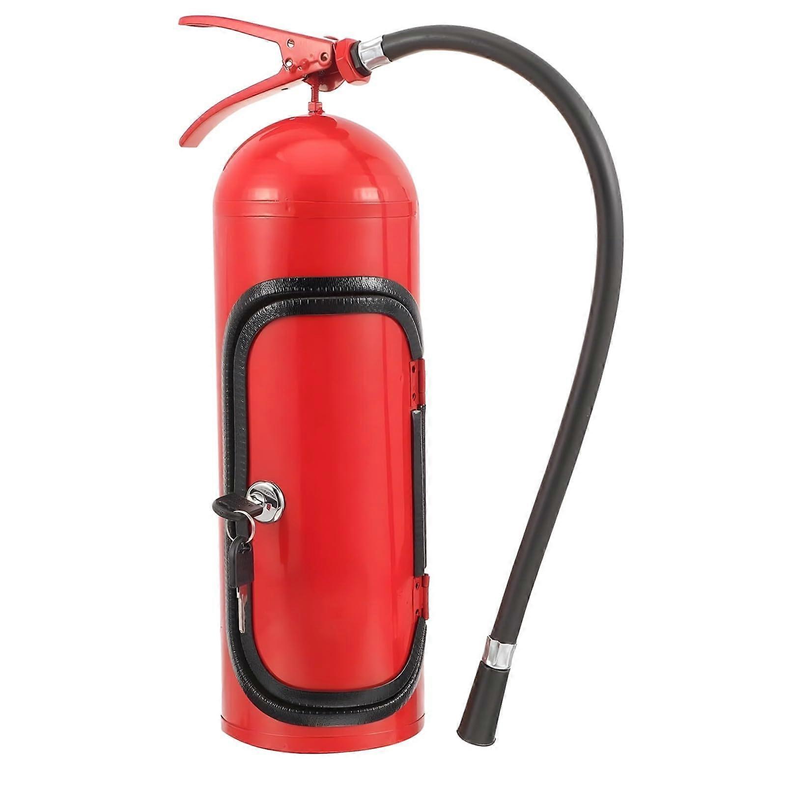 Mini Fire Extinguisher Decor Red Cylinder Liquor Cabinet For Home And Patio Use 15.7-Inch Height 4.7-Inch Width