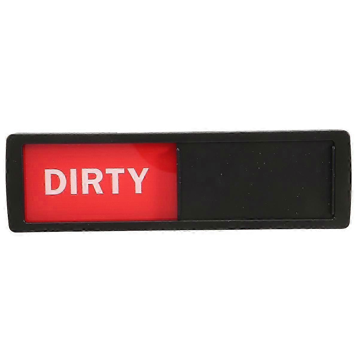 Clean Dirty Dishwasher Magnet - Easy to Read Non-Scratch Black