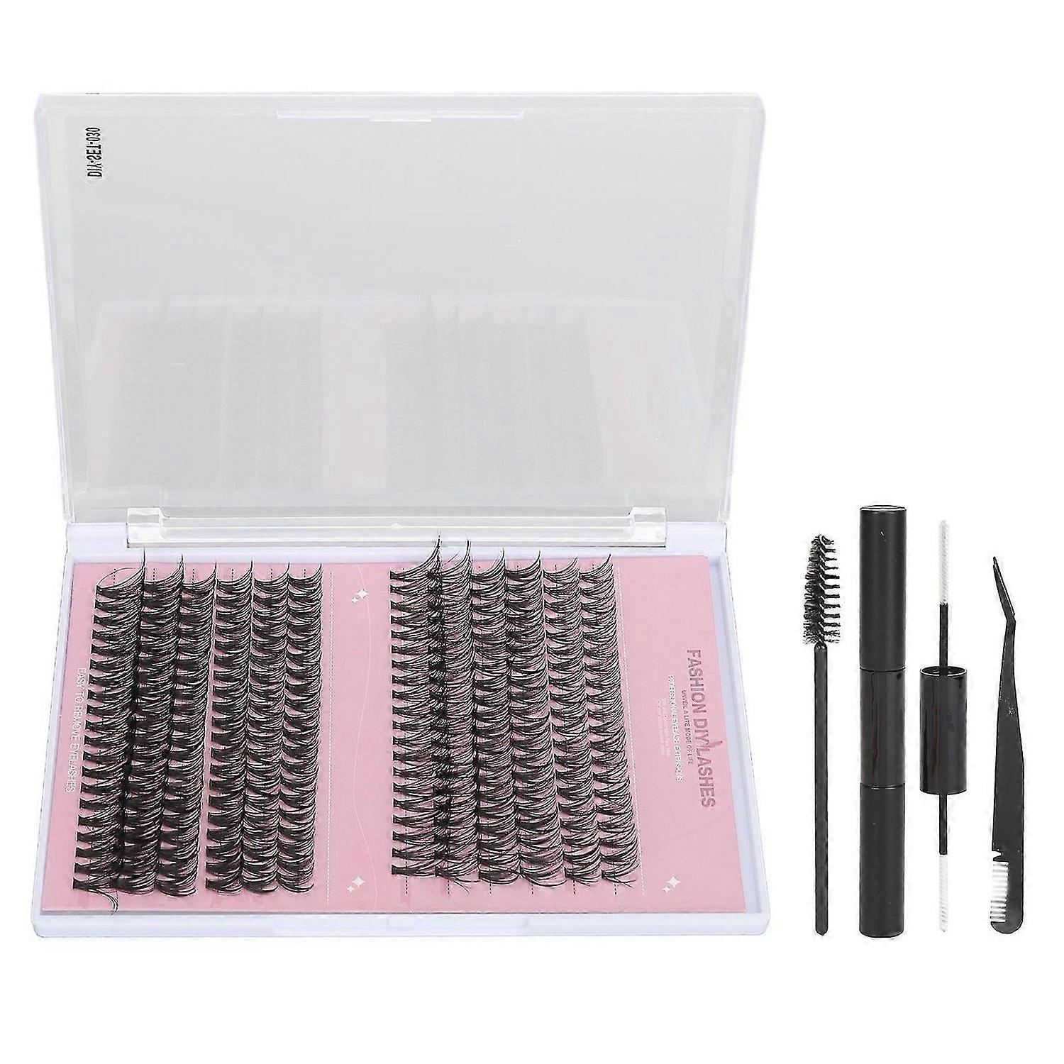 2025 Latest Model 240pcs DIY Lash Extension Kit 1016mm D Curl Lash Clusters K...