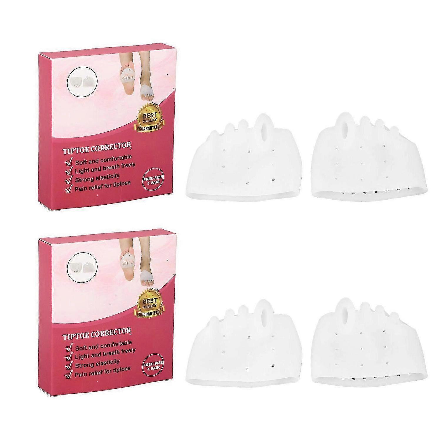 2025 Latest Model 2 Pairs of Silicone Toe Separator Abrasionproof Adjustable R...