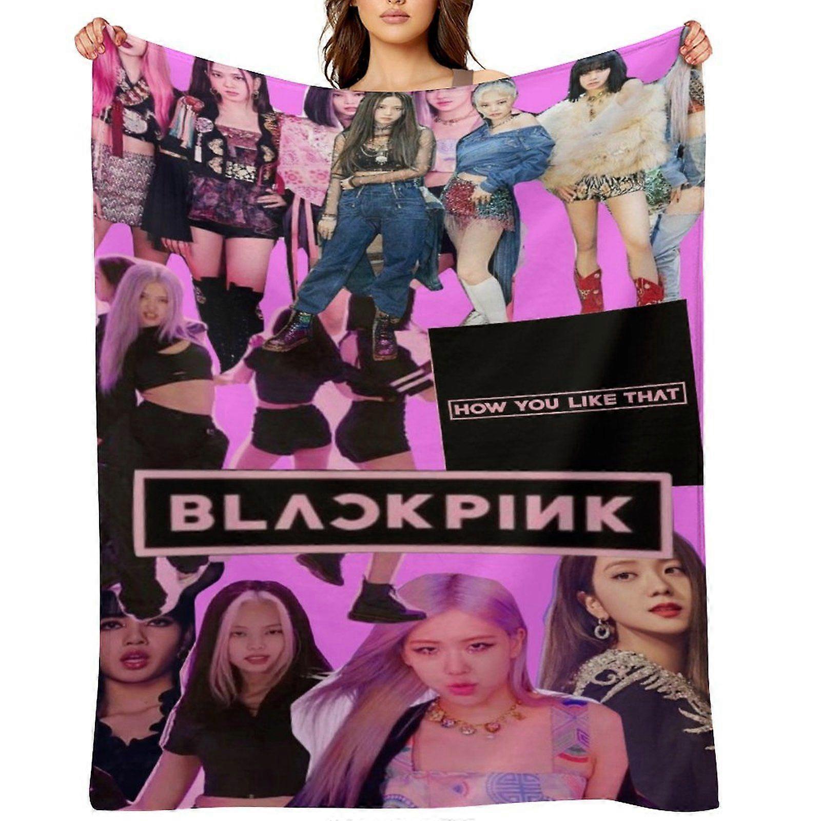 BLACKPINK رمي بطانية هدية ، بطانية من الفانيلا ، مناسبة للرجال والنساء ، مناسبة لجميع الفصول ، بطانية دافئة ، ديكور منزلي (529) 125x100 سم