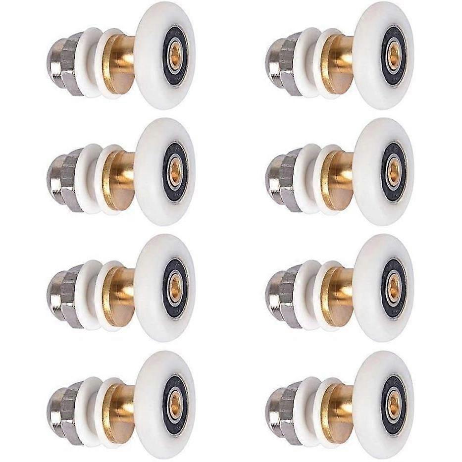 Shower Door Rollers - 8 Pack, 25mm Replacement Sliding Shower Door Rollers