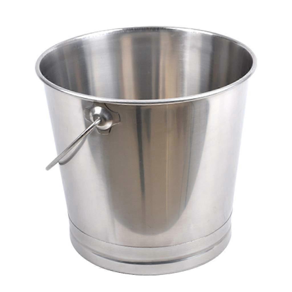 Ice Bucket, Double Insulated Thick Stainless Steel, With Clamp And Lid, Ice Cube Container
